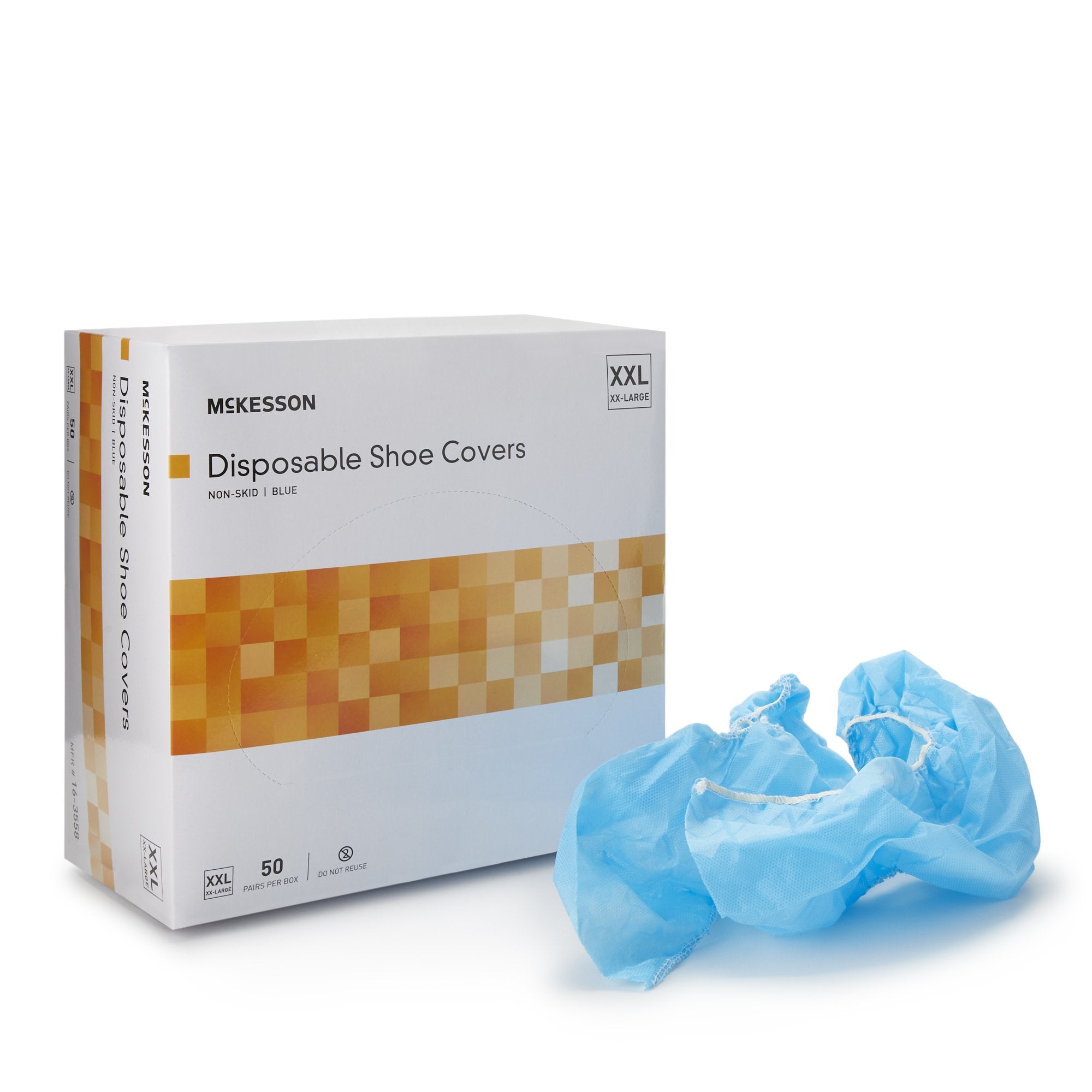 McKesson Shoe Covers, 2X-Large, Nonskid Sole, Blue (1 Unit)