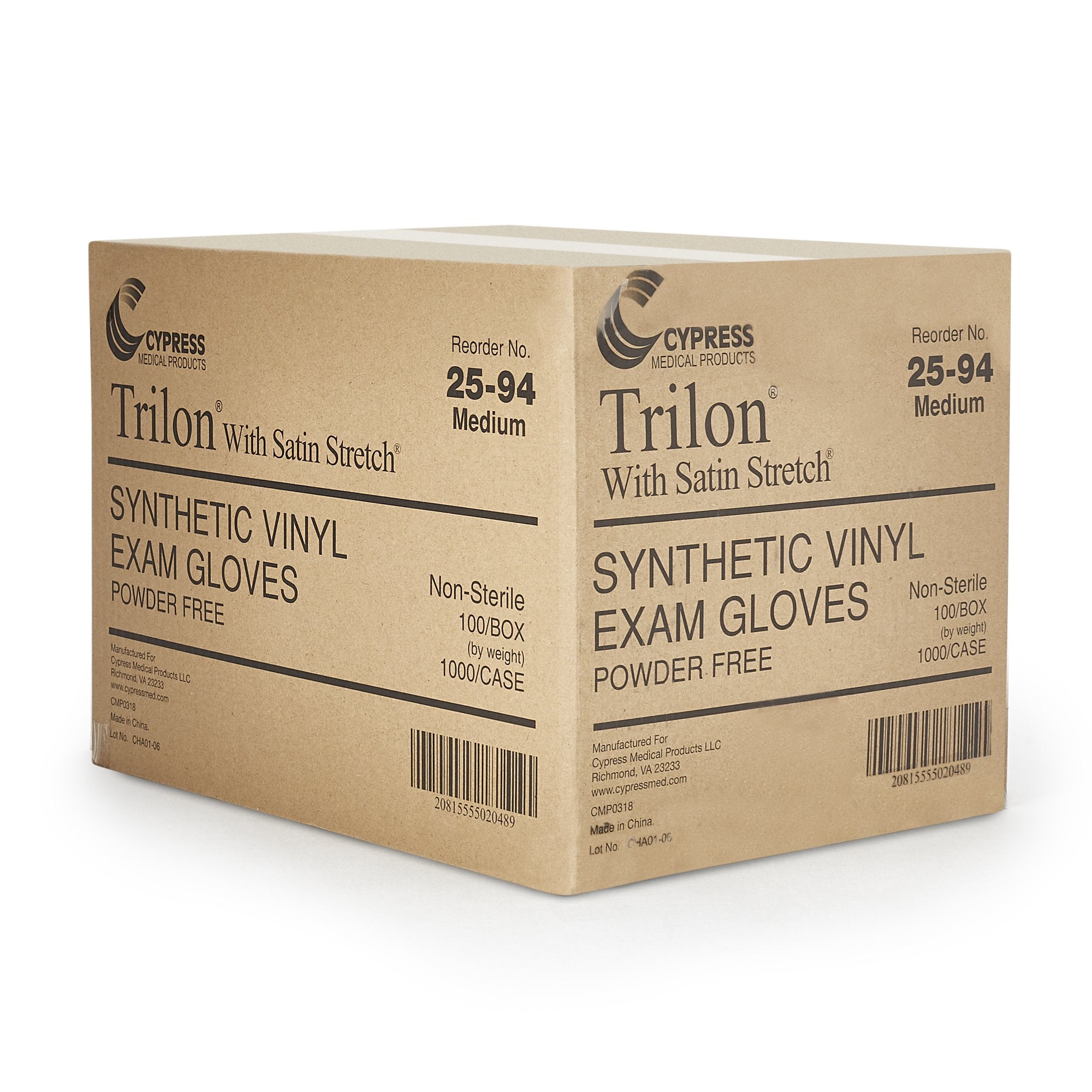 Trilon® Vinyl Exam Glove, Medium, Clear (100 Units)