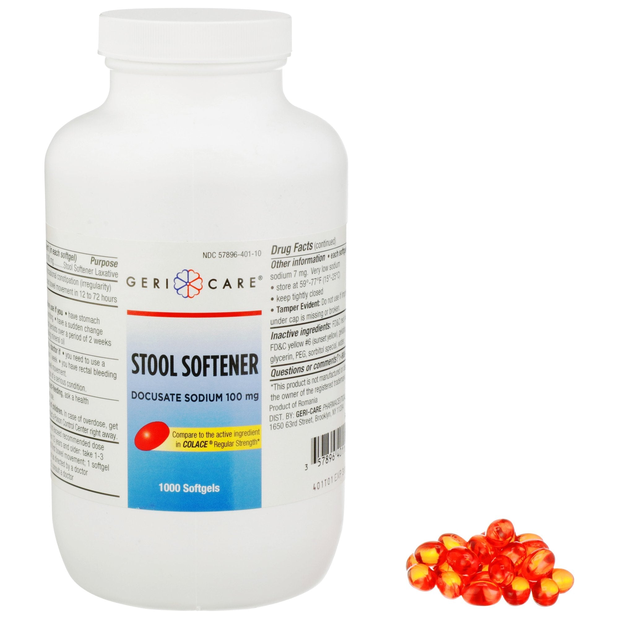 Geri-Care® Docusate Sodium Stool Softener (1 Unit)