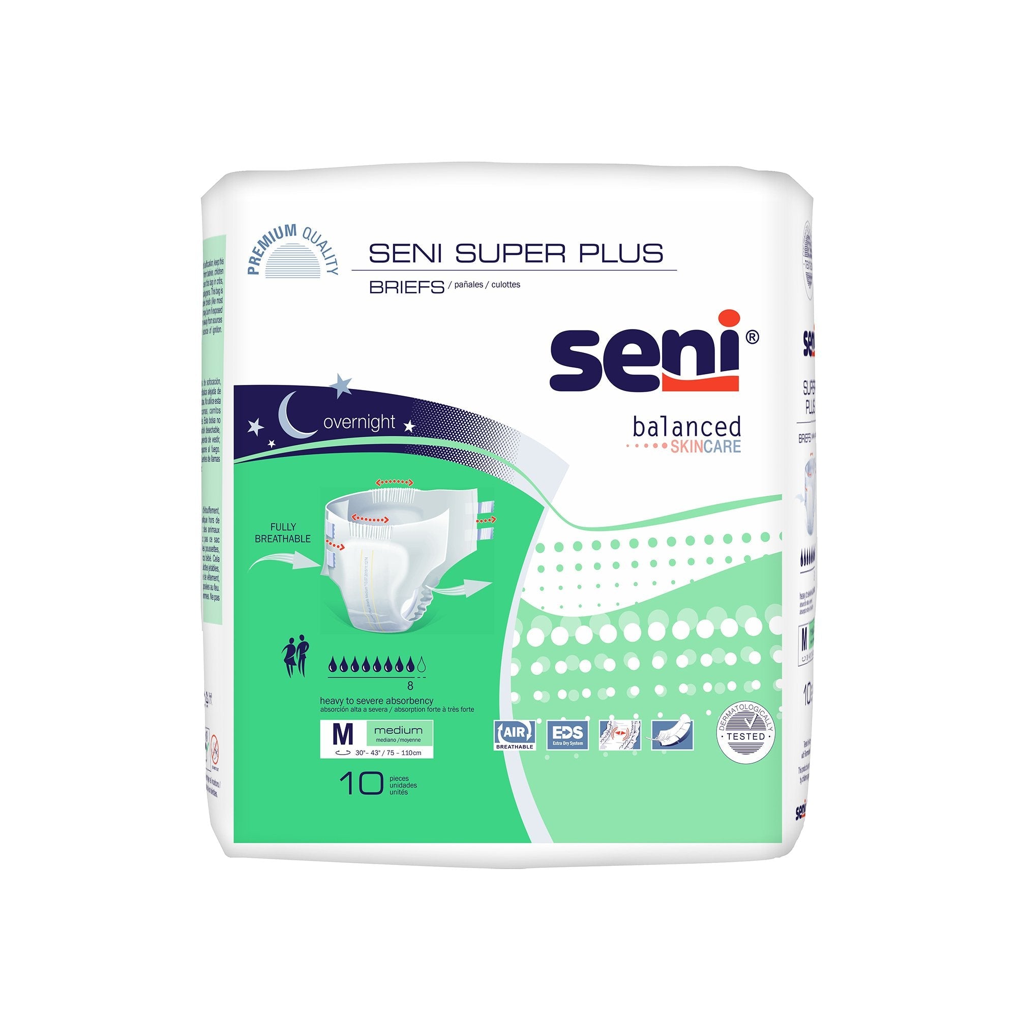Seni® Super Plus Heavy to Severe Absorbency Incontinence Brief, Medium (10 Units)