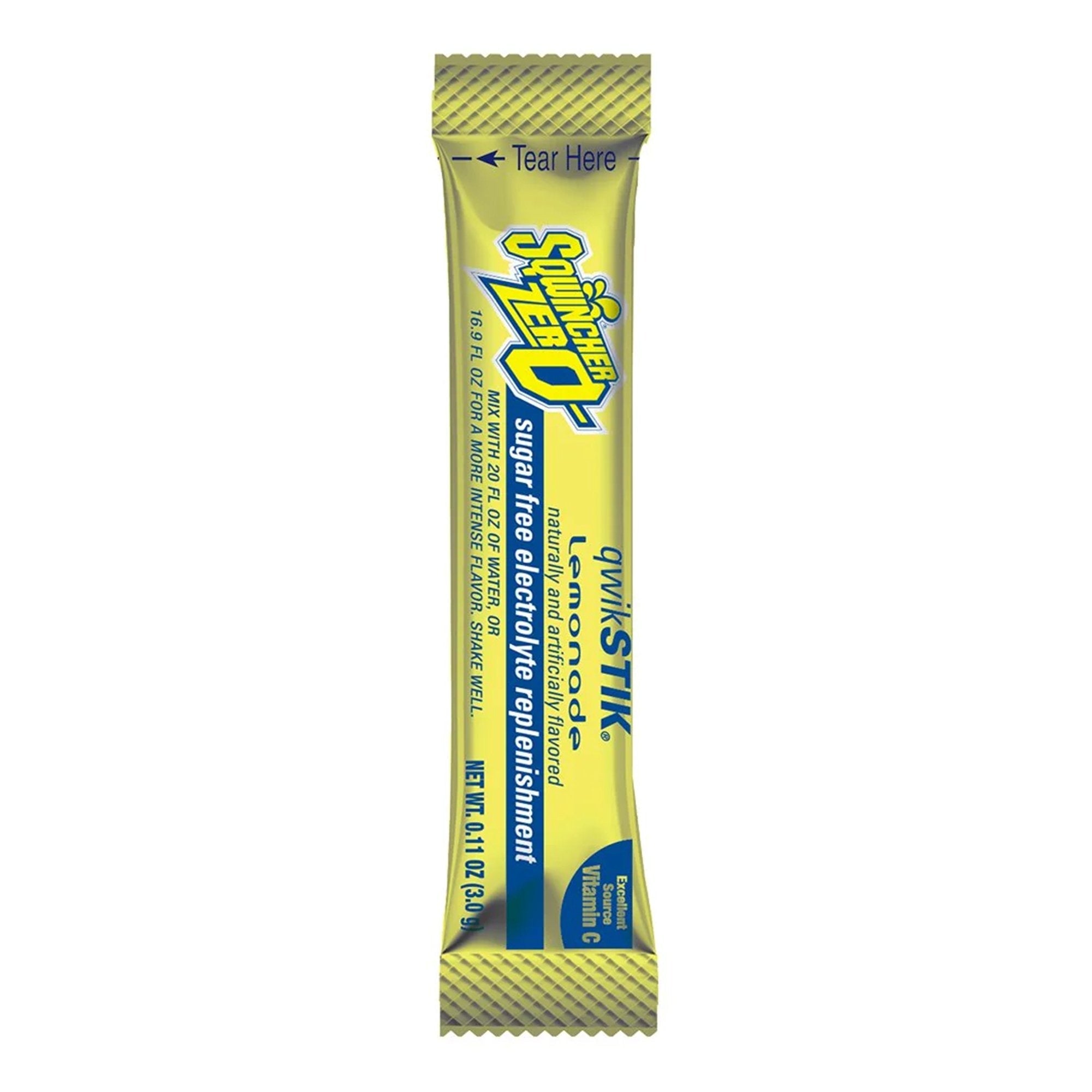 Sqwincher® Quik Stik® Zero Lemonade Electrolyte Replenishment Drink Mix (50 Units)