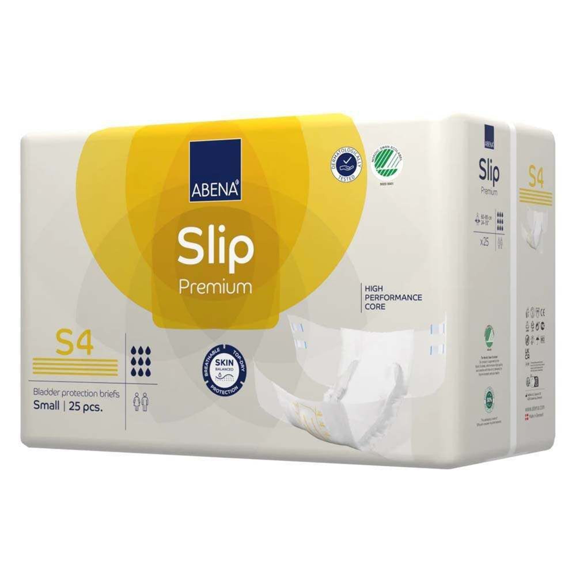 Abena Slip Premium S4 Small Incontinence Briefs, 25 Pack