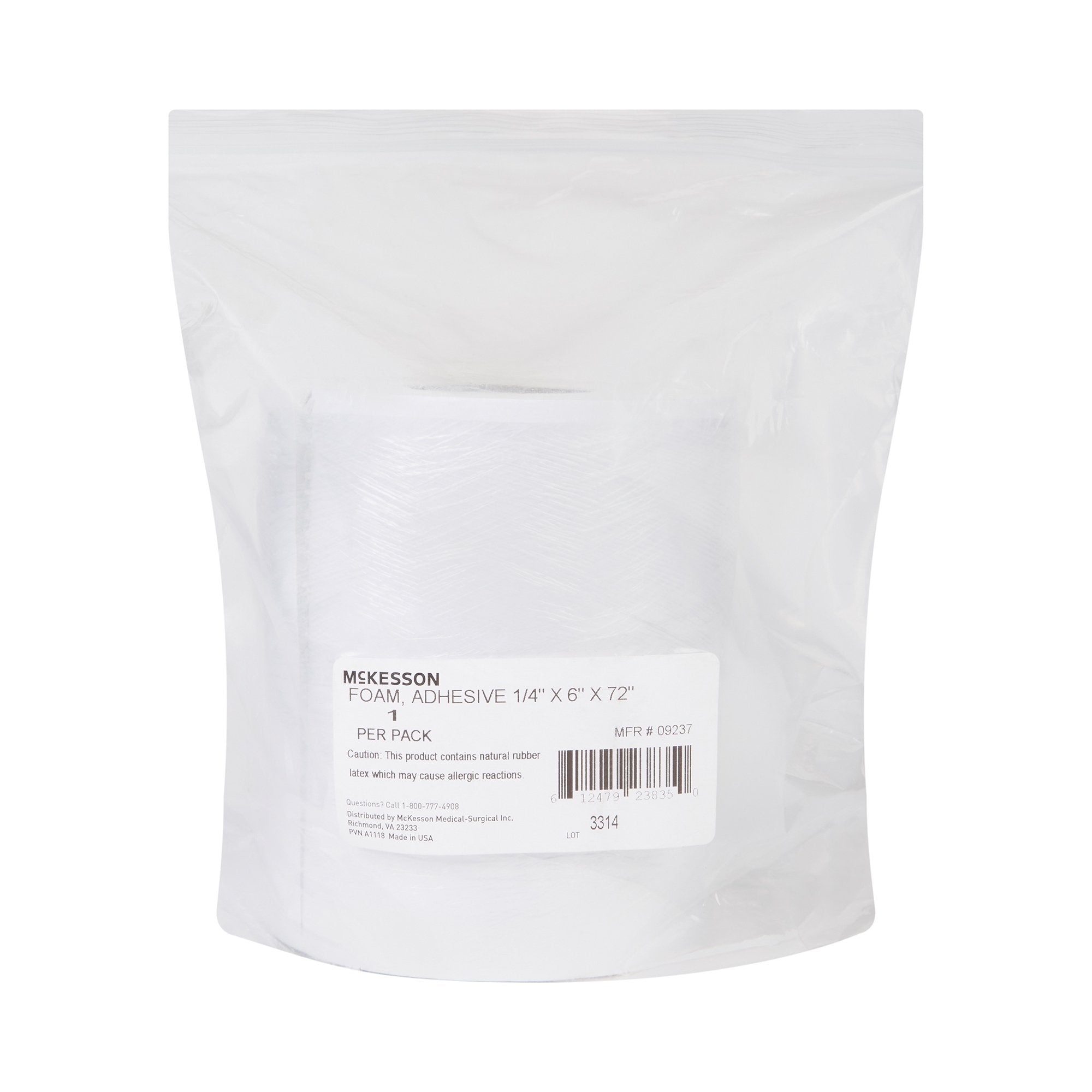 McKesson White Poly Foam Adhesive Orthopedic Roll, 6 x 72 Inch (1 Unit)