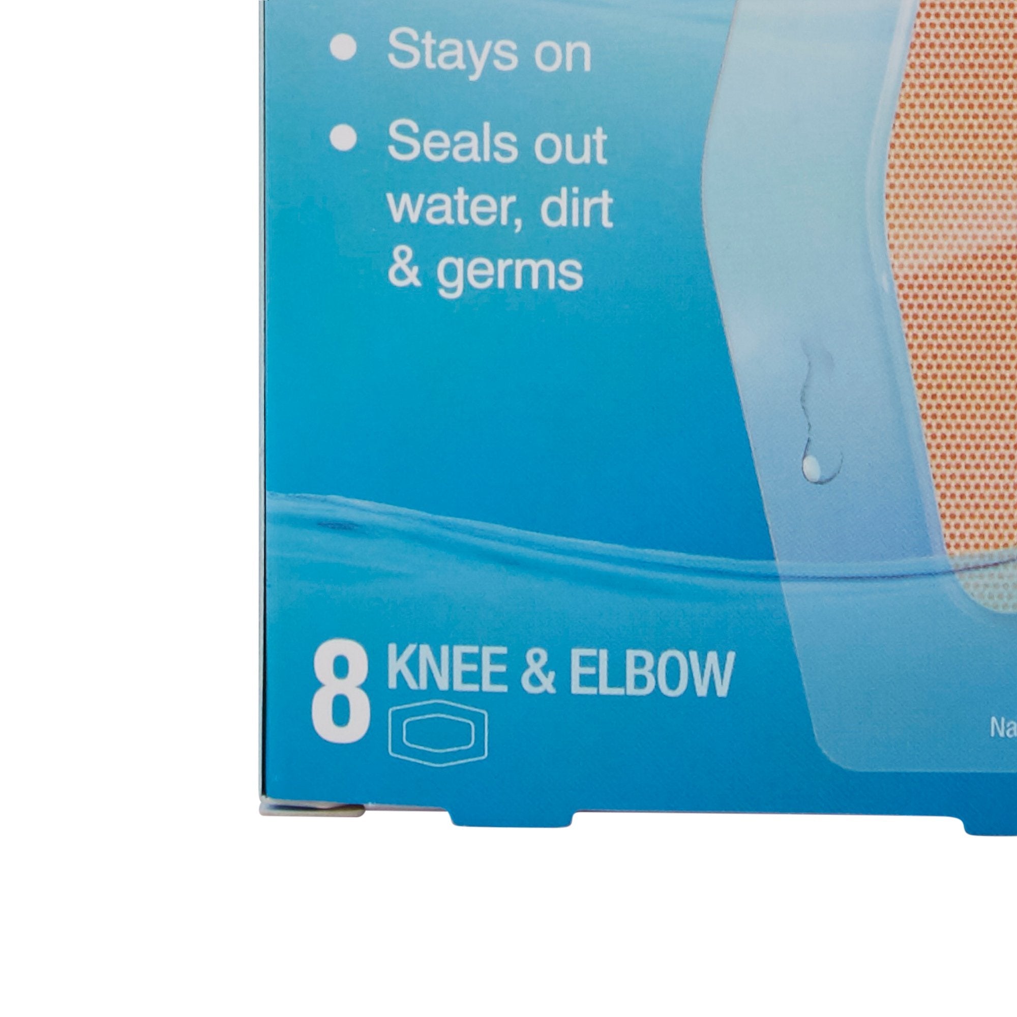 Nexcare™ Waterproof Knee / Elbow Sheer Adhesive Strip, 2-3/8 x 3½ Inch (8 Units)