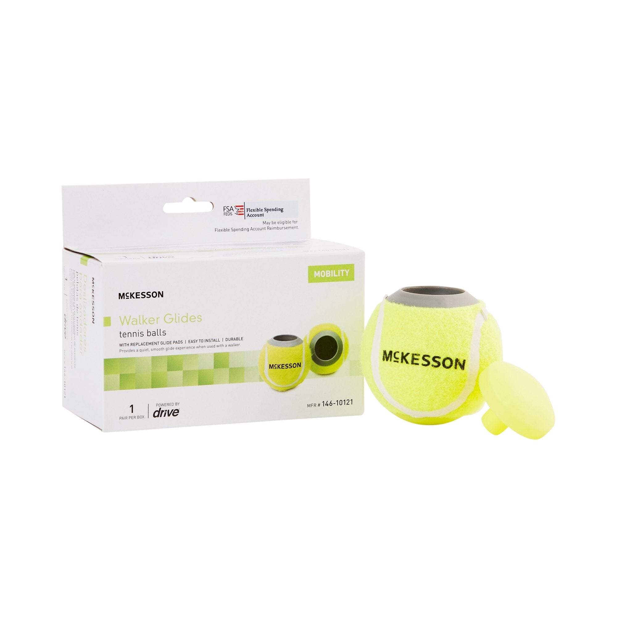 McKesson Tennis Ball Glide Pads (1 Unit)