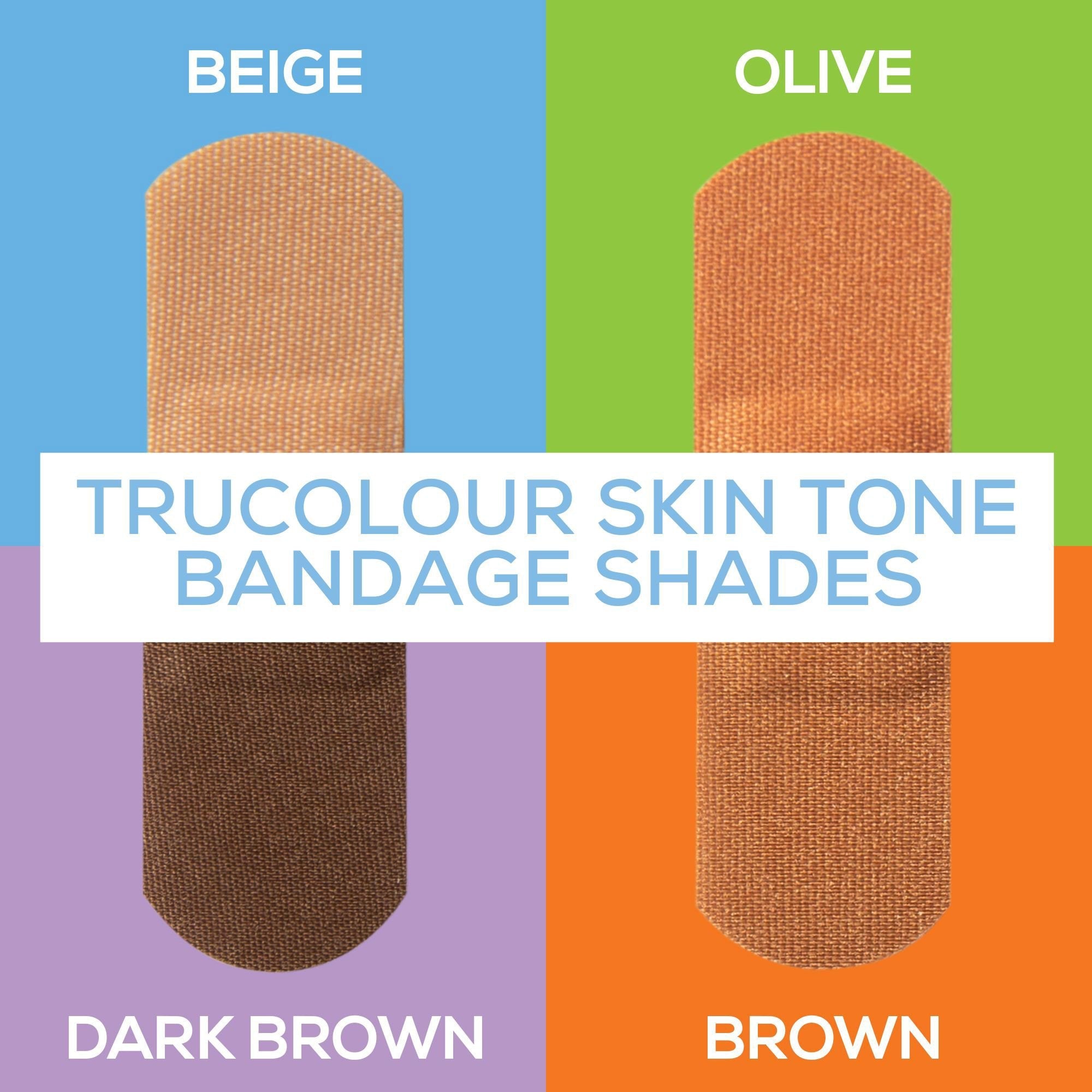 TruColour® Beige / Olive / Brown / Dark Brown Adhesive Strip, 1 x 3 Inch (120 Units)