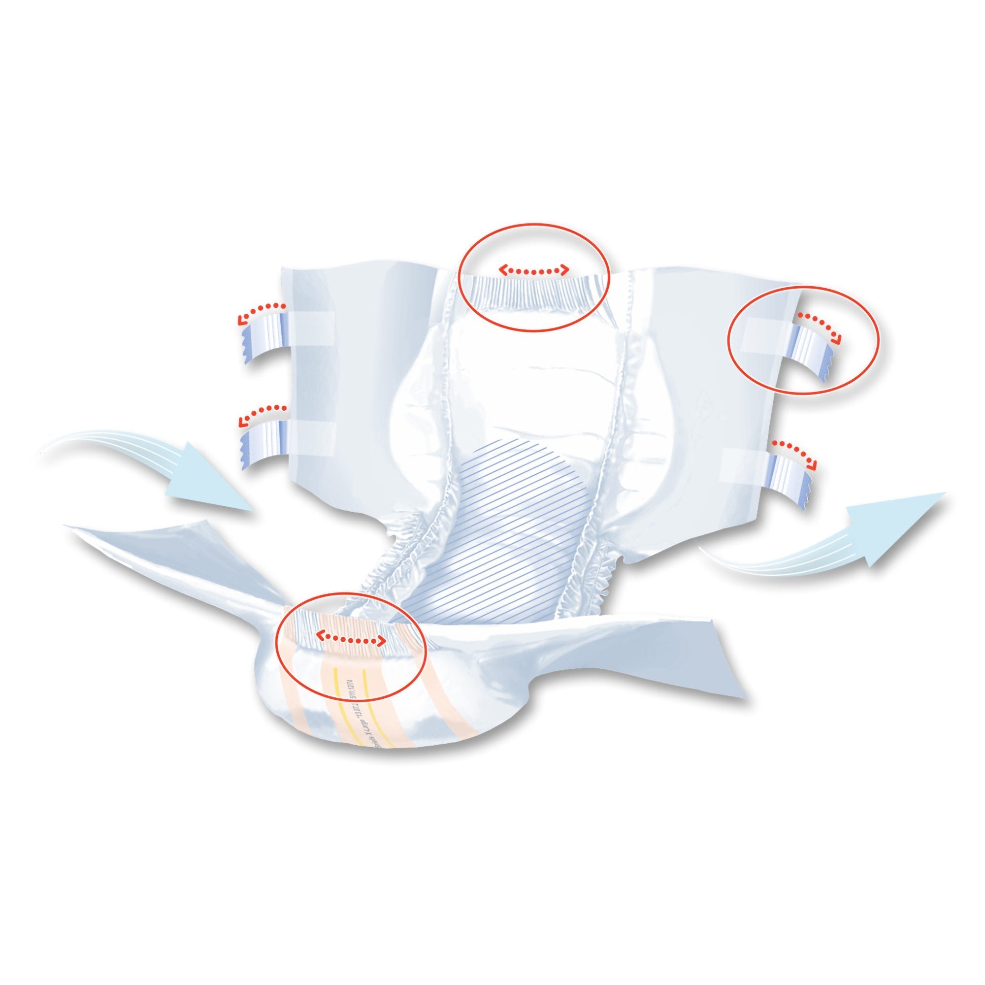 Seni Super Quatro XL Incontinence Briefs, Heavy Absorbency (8 Pack)