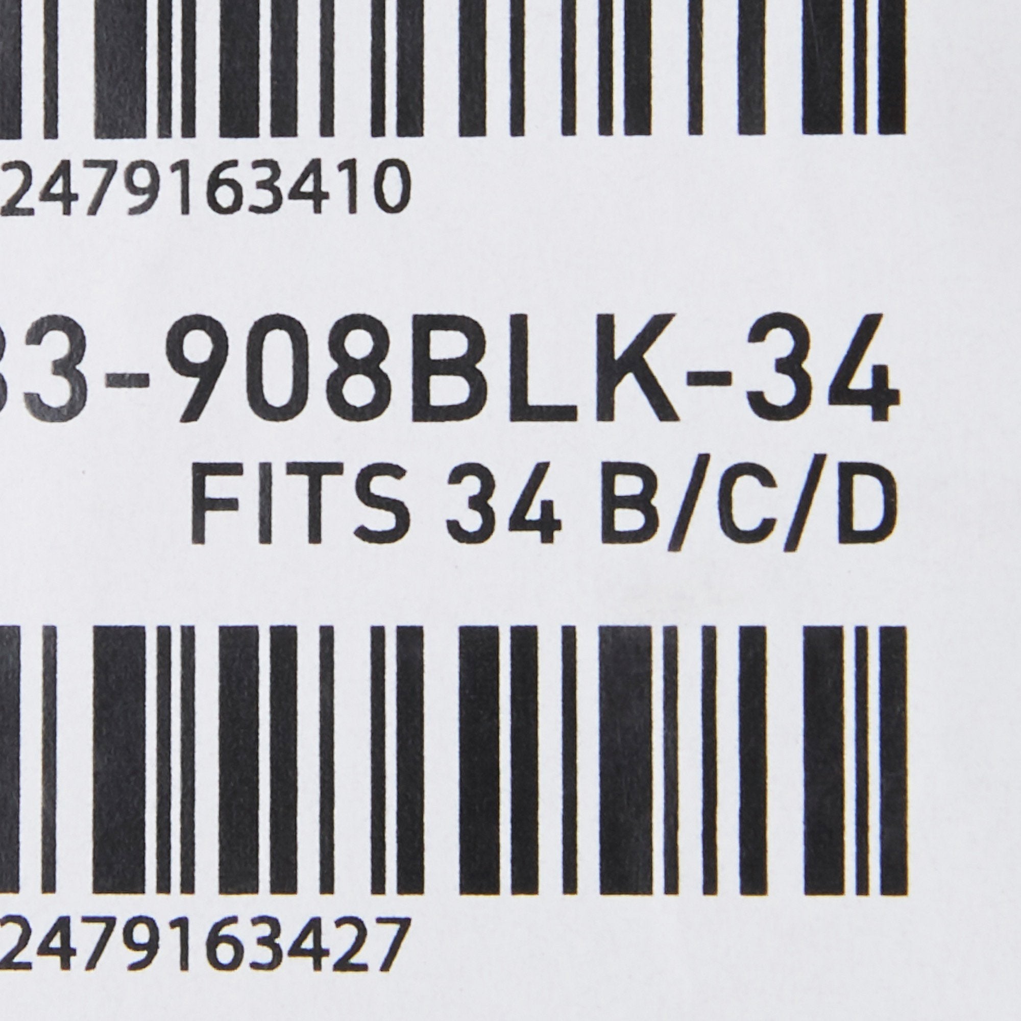 McKesson Black Post-Surgical Bra, 34 Inch (1 Unit)