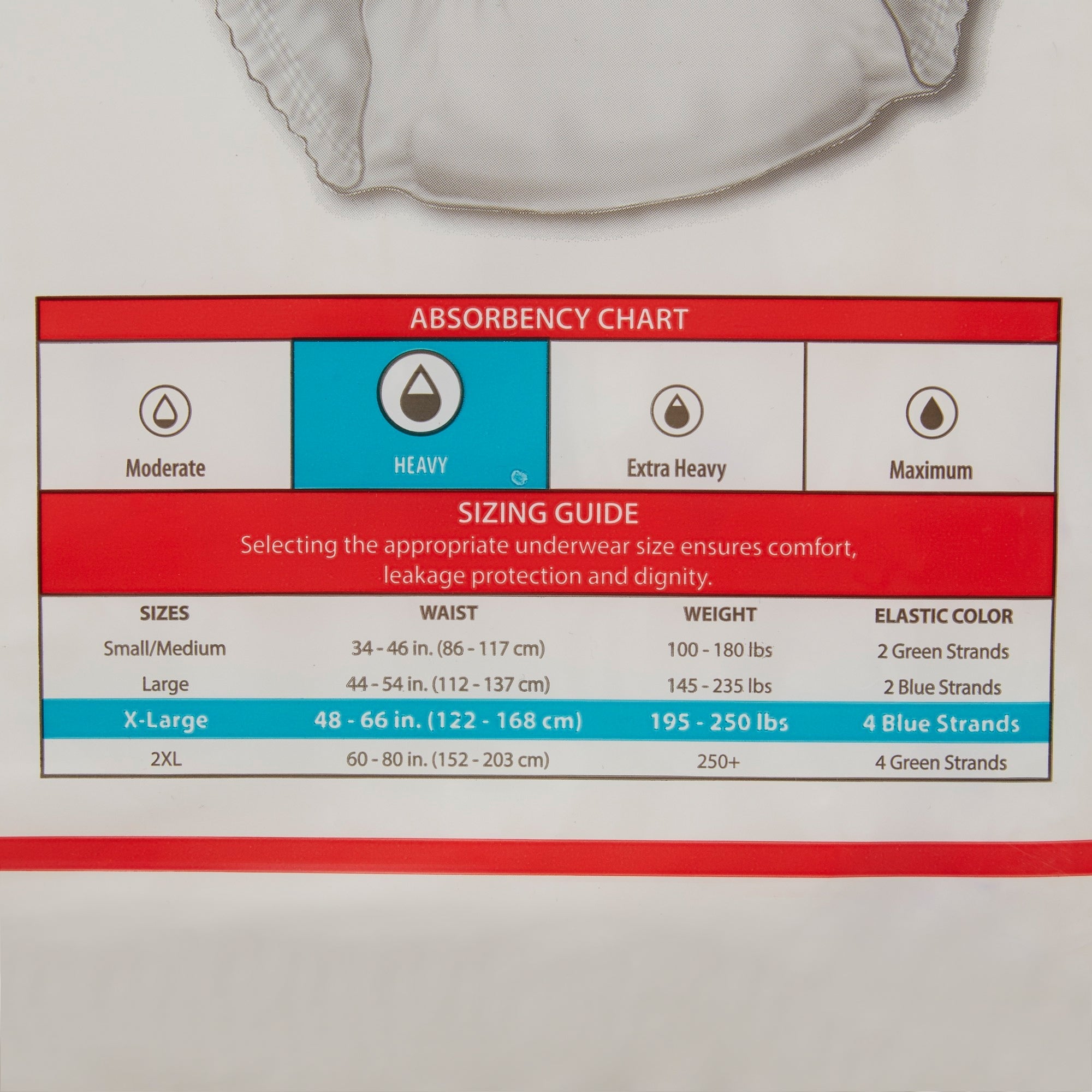 Sure Care™ Plus XL Heavy Absorbent Underwear - 25 Pack