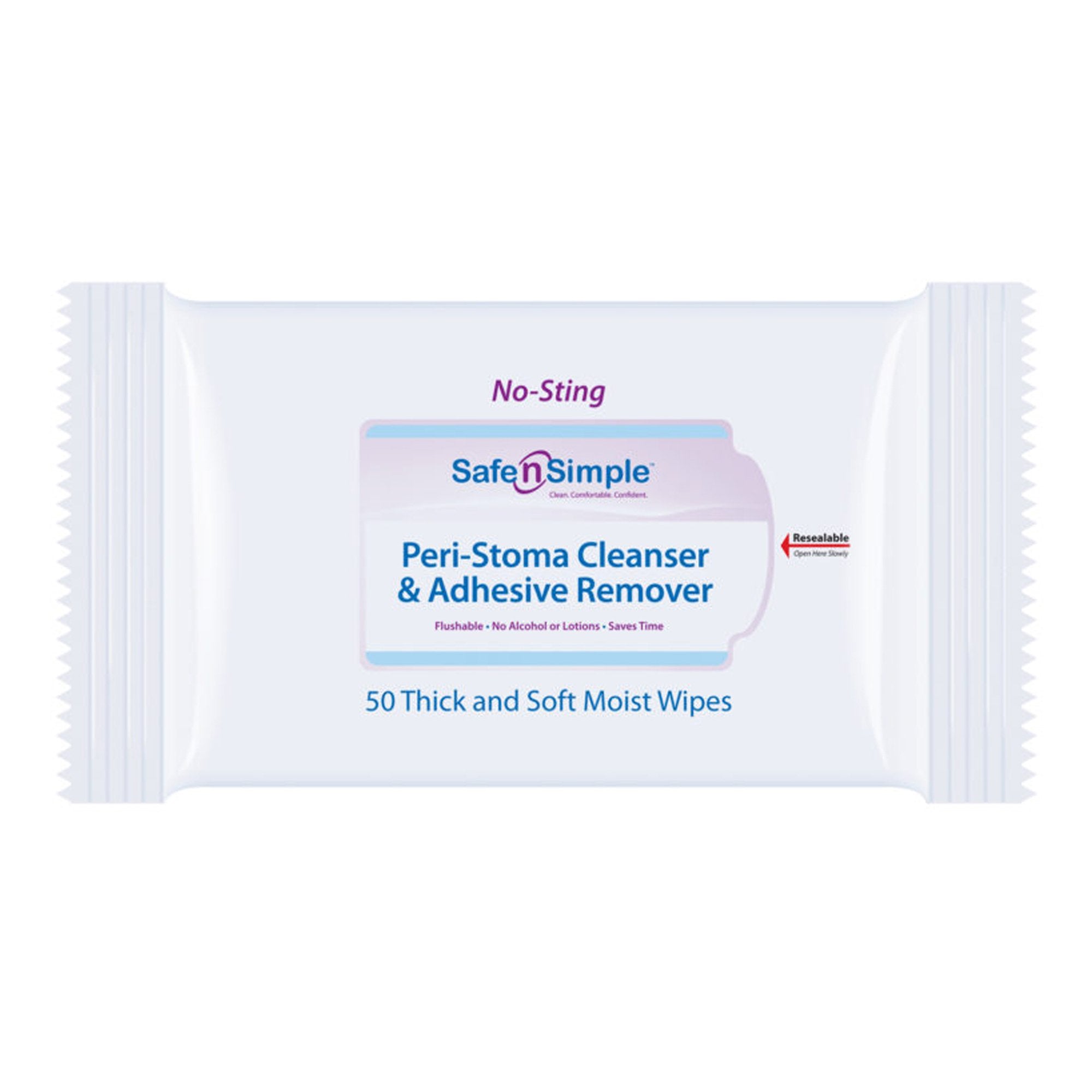 Safe n Simple™ Adhesive Remover Wipes (50 Units)