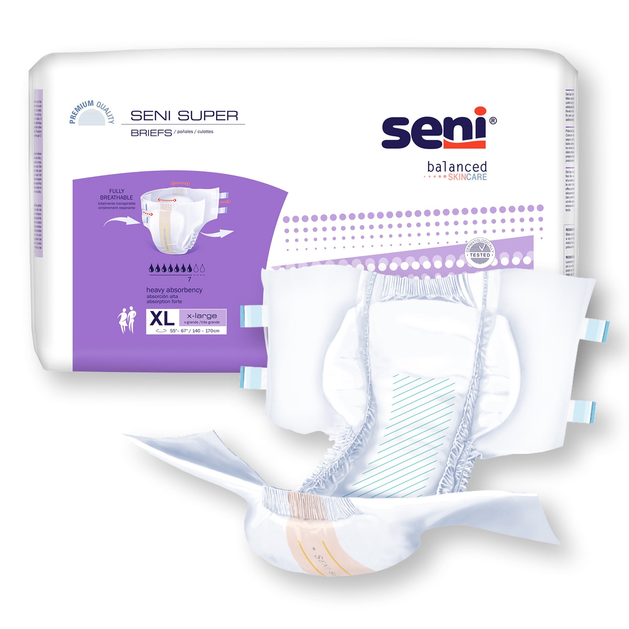Seni® Super Heavy Absorbency Incontinence Brief, Extra Large (25 Units)