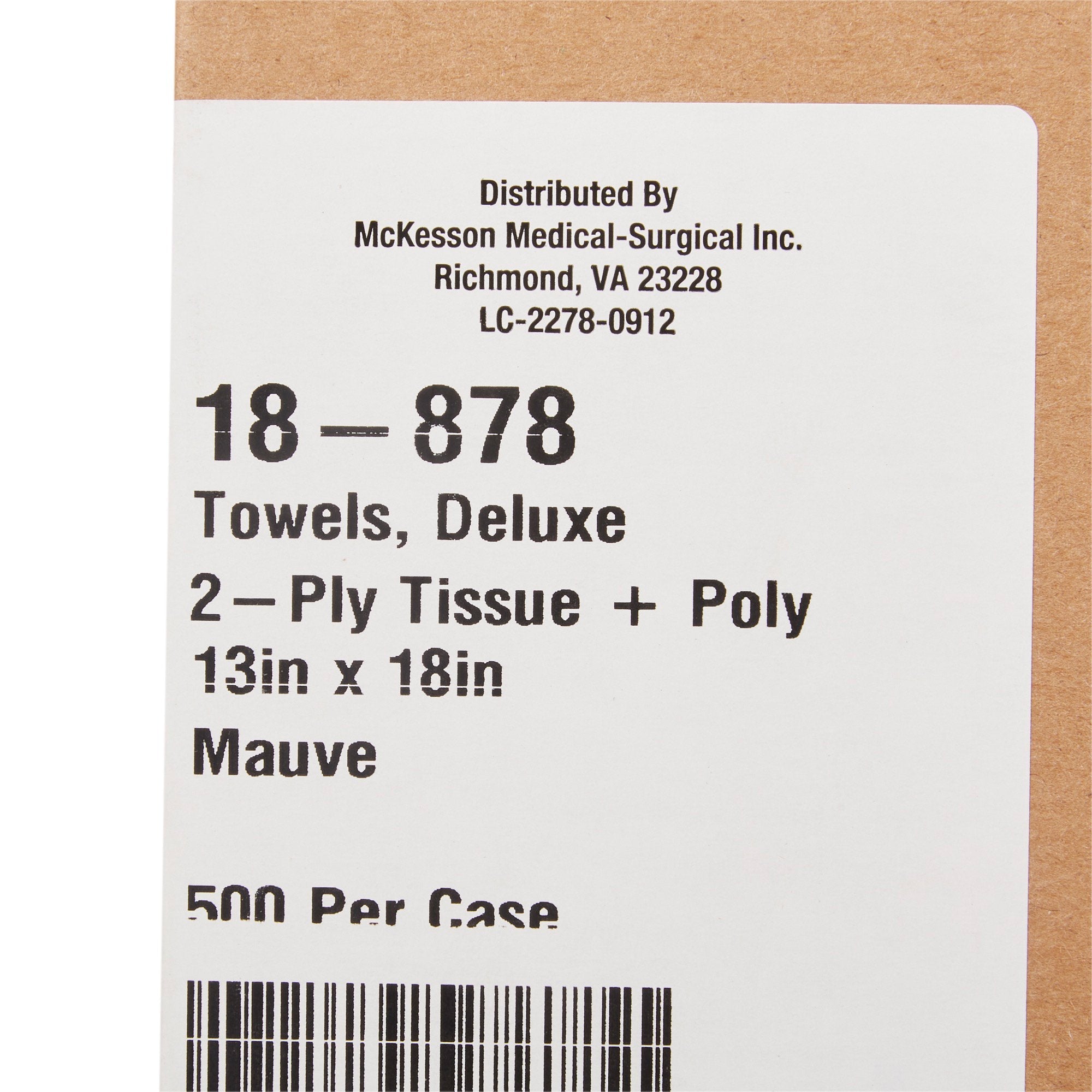 McKesson Nonsterile Mauve Procedure Towel, 13 x 18 Inch (500 Units)