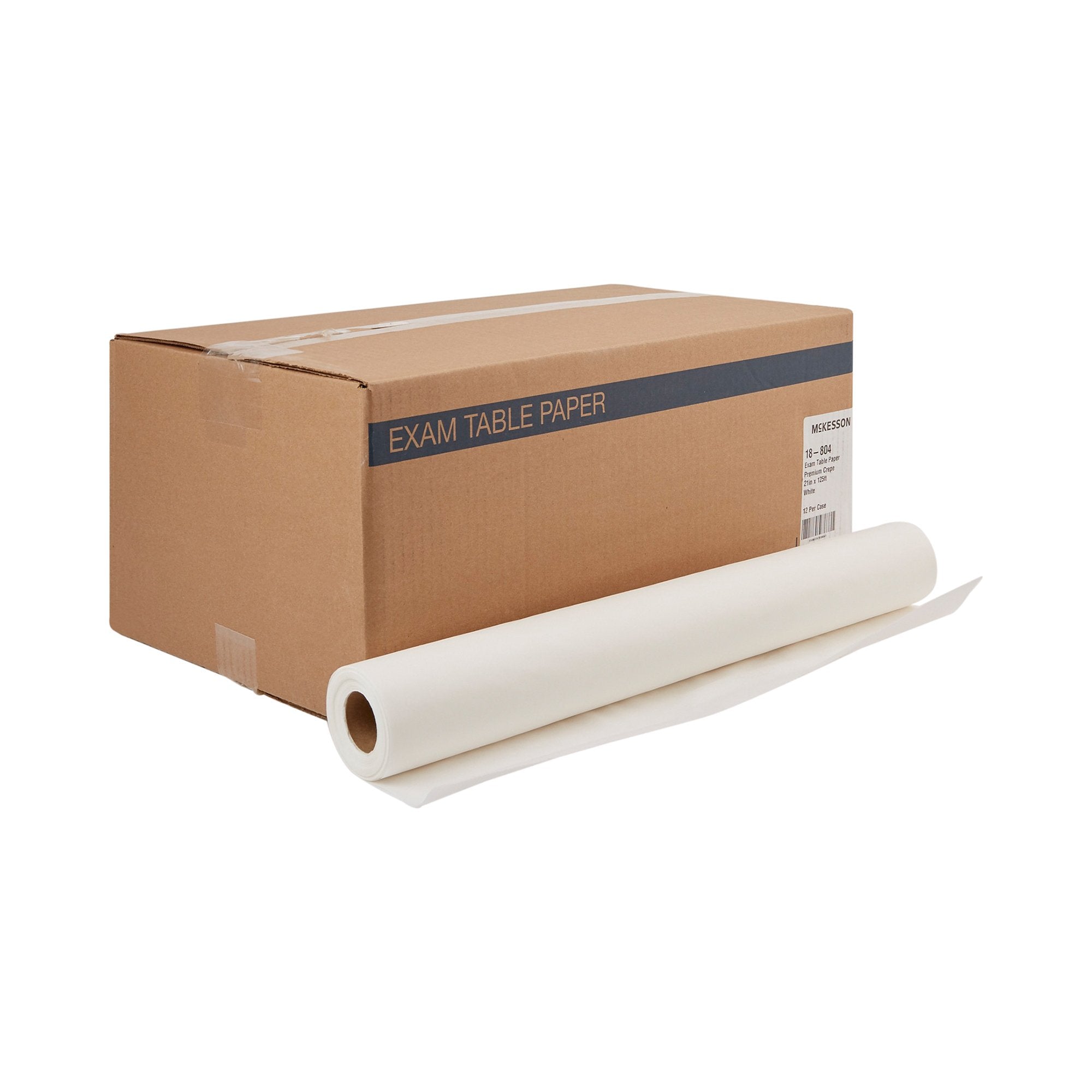 McKesson Crepe Table Paper, 21 Inch x 125 Foot, White (12 Units)