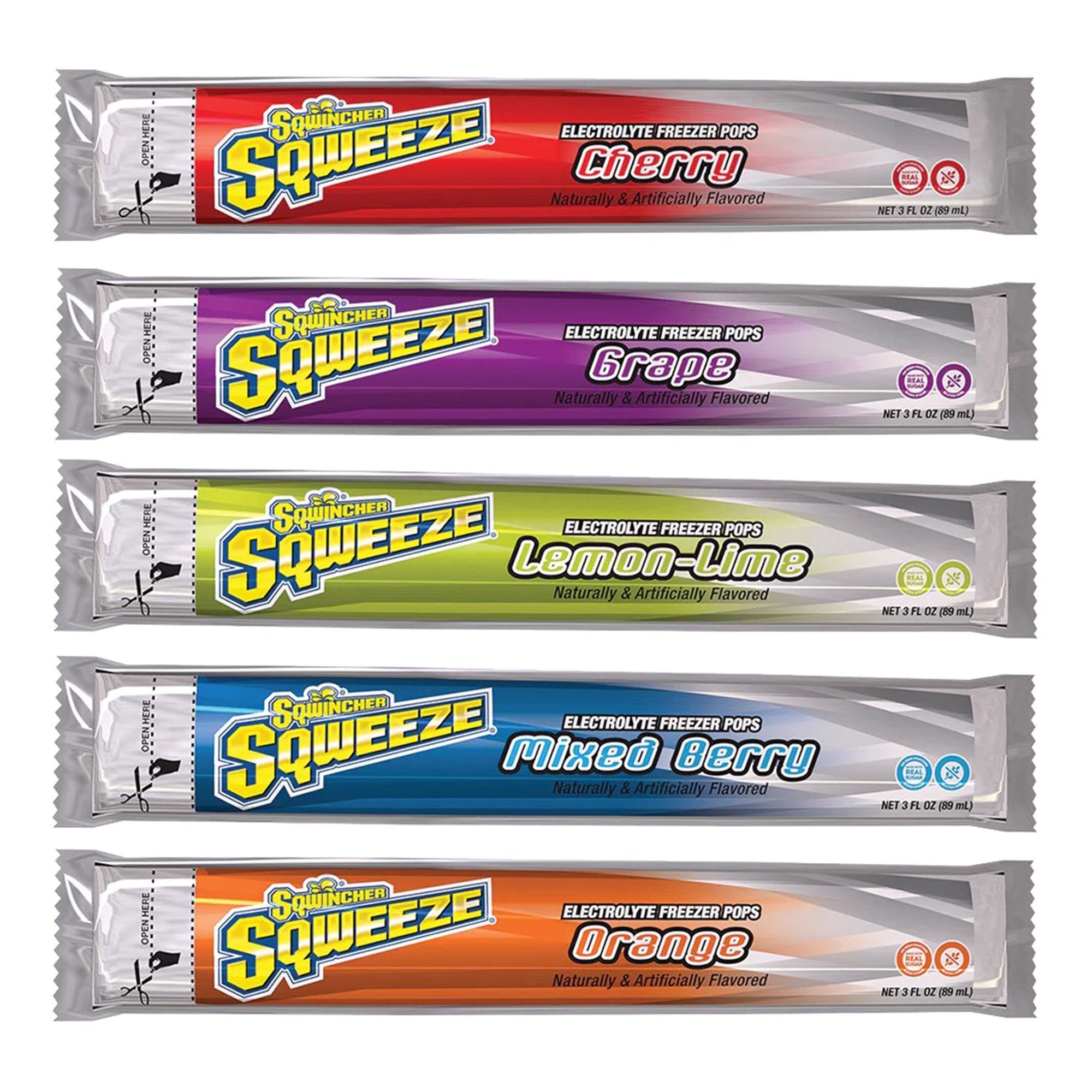 Sqwincher® Squeeze Assorted Flavors Electrolyte Freeze Pop (10 Units)