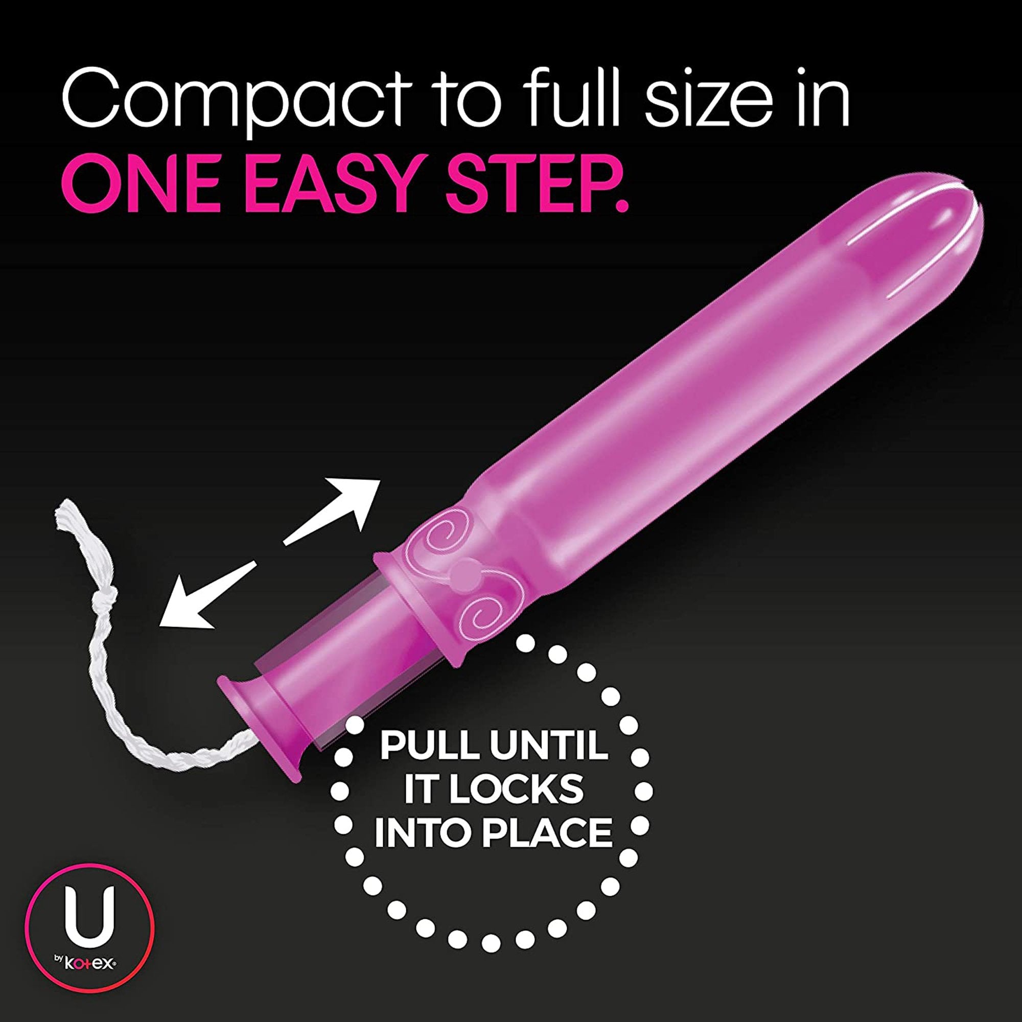 U By Kotex® Click® Compact Tampons, Regular (16 Units)