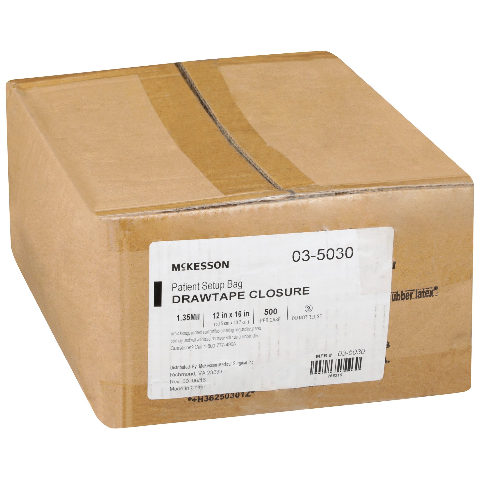 McKesson PULL-TITE™ Patient Set-Up Bag (500 Units)