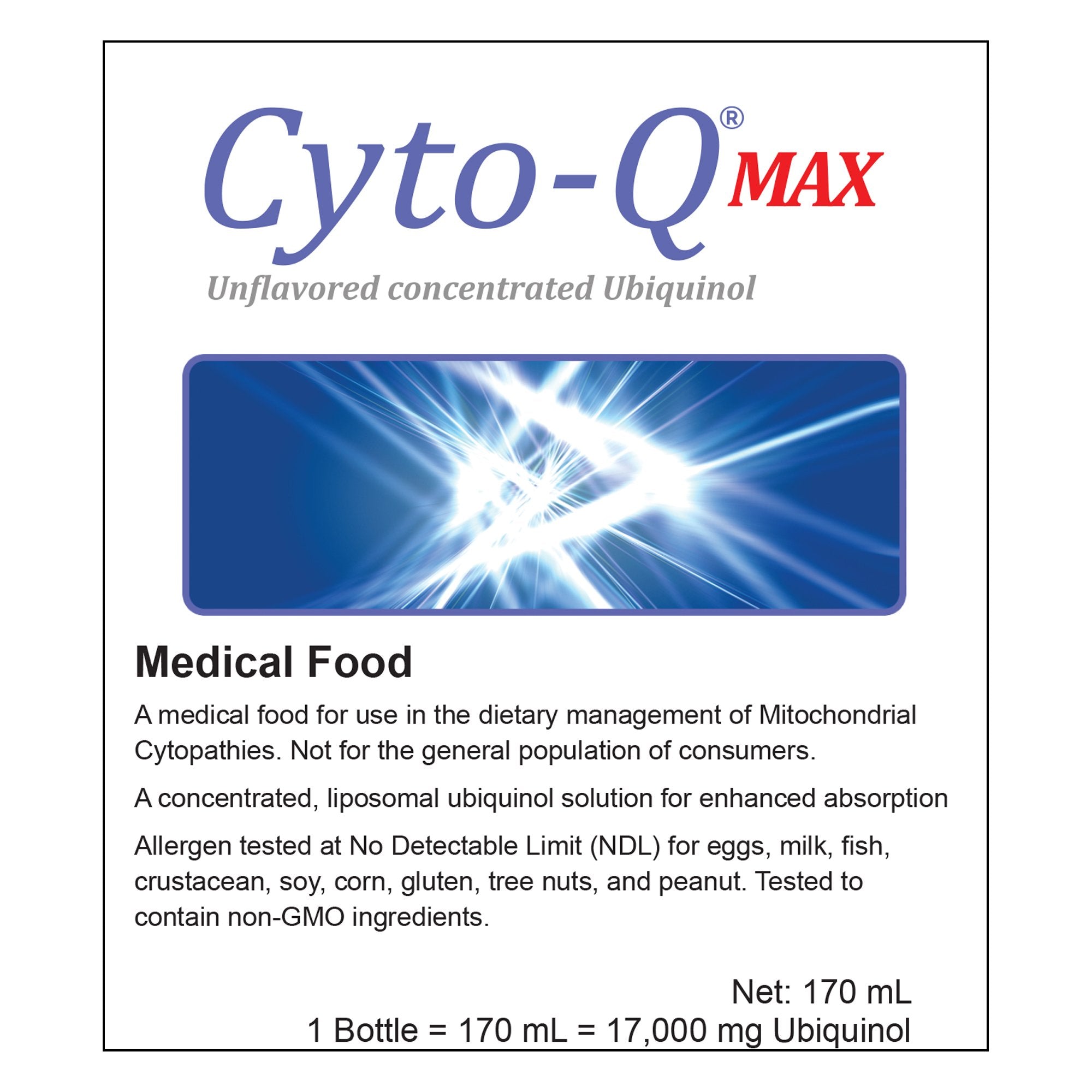 Cyto-Q™ MAX Concentrated Ubiquinol Medical Food, 5.7-ounce bottle (1 Unit)