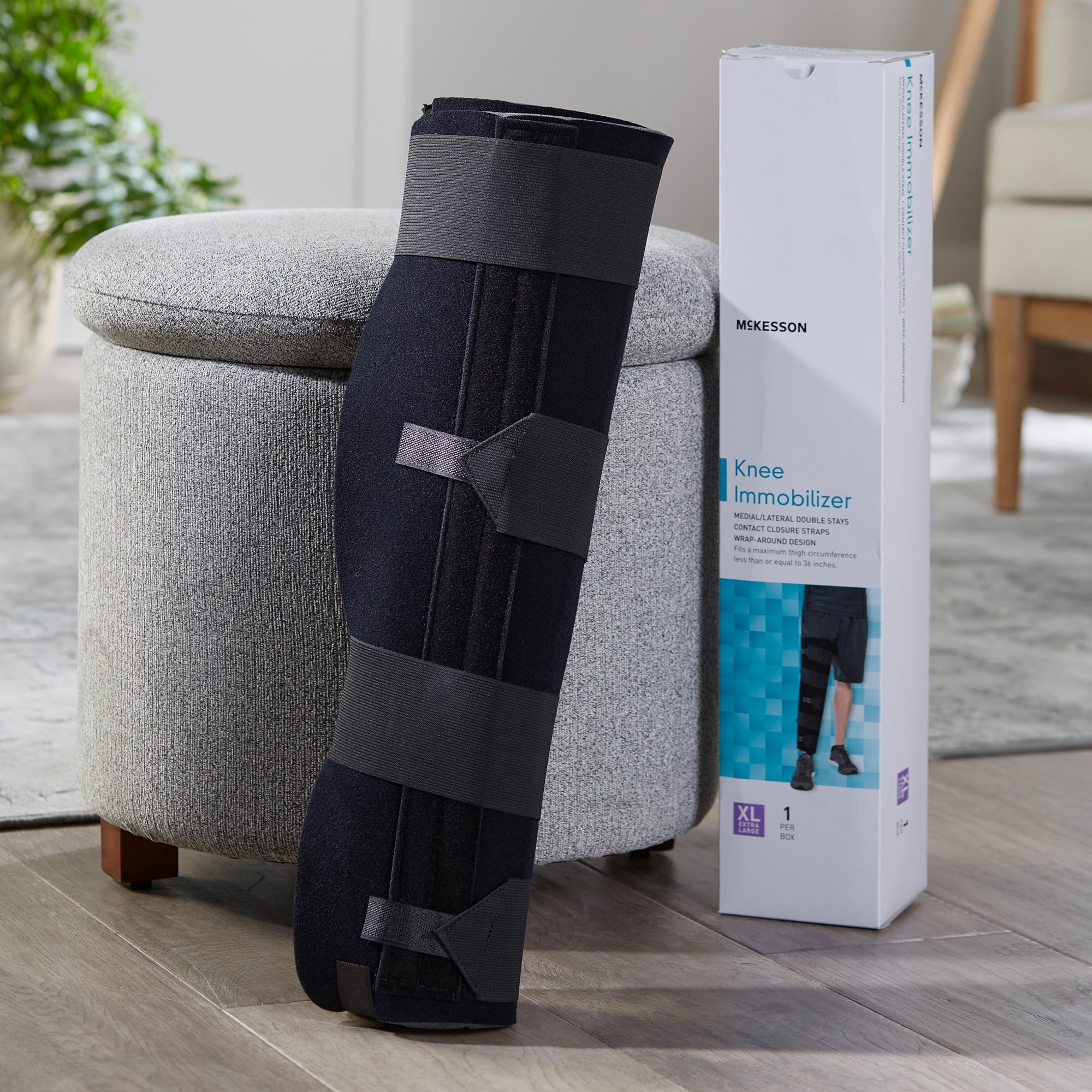 McKesson Knee Immobilizer, 22-Inch Length, Extra Large (1 Unit)