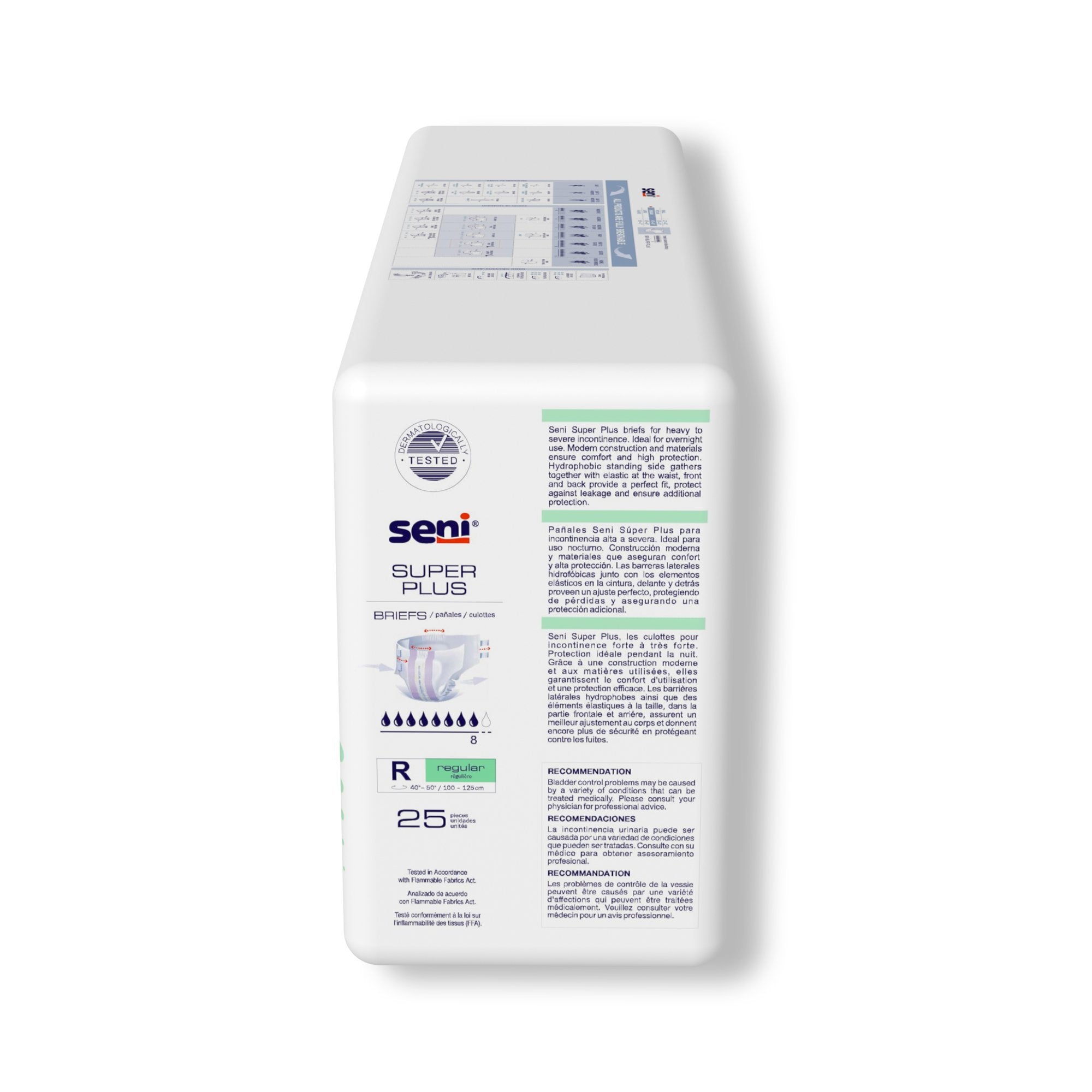 Seni® Super Plus Severe Absorbency Incontinence Brief, Regular (25 Units)