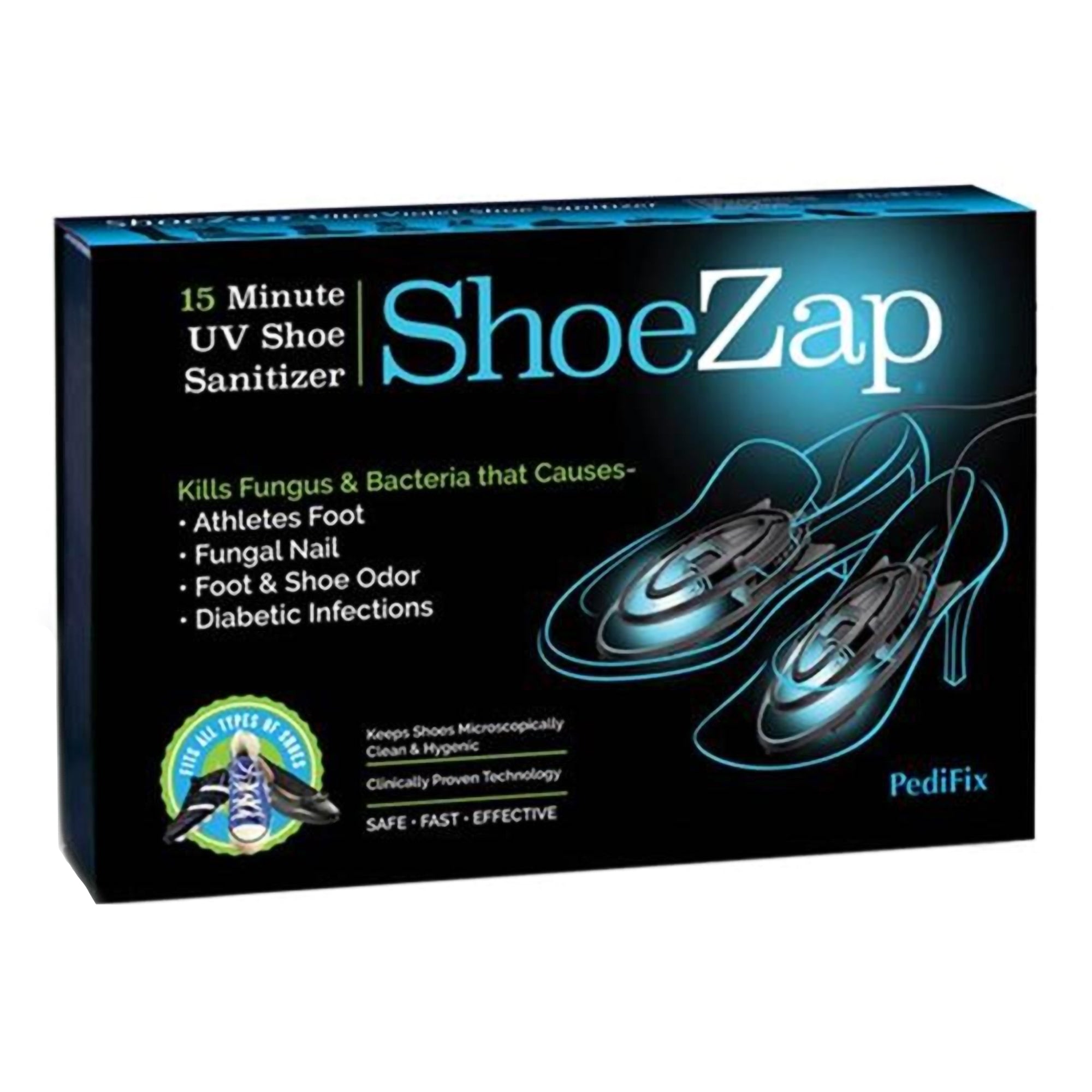 PediFix® ShoeZap® 15-Min UV Sanitizer - Athlete's Foot & Odor Eliminator