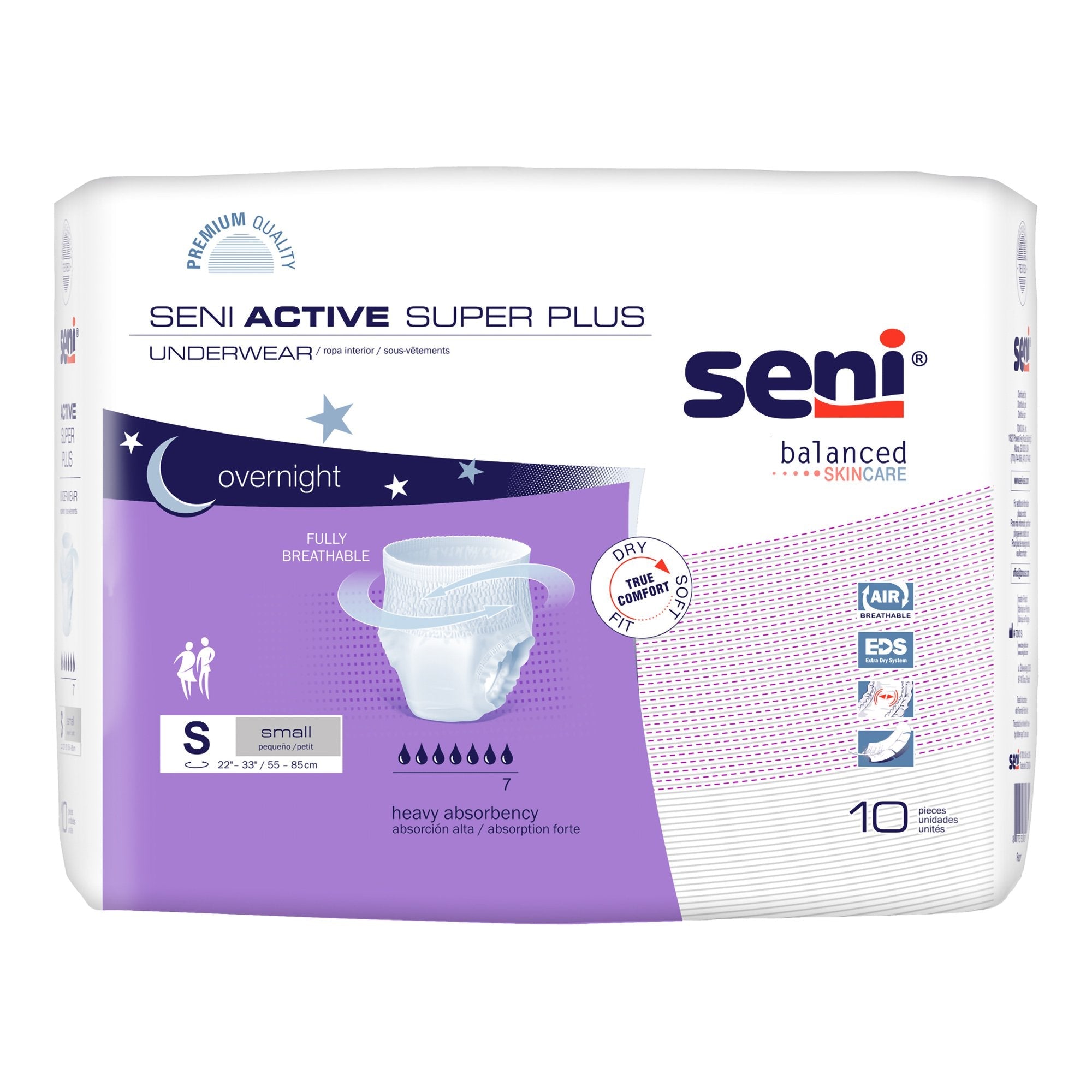 Seni® Active Super Plus Heavy Absorbent Underwear, Small (10 Units)