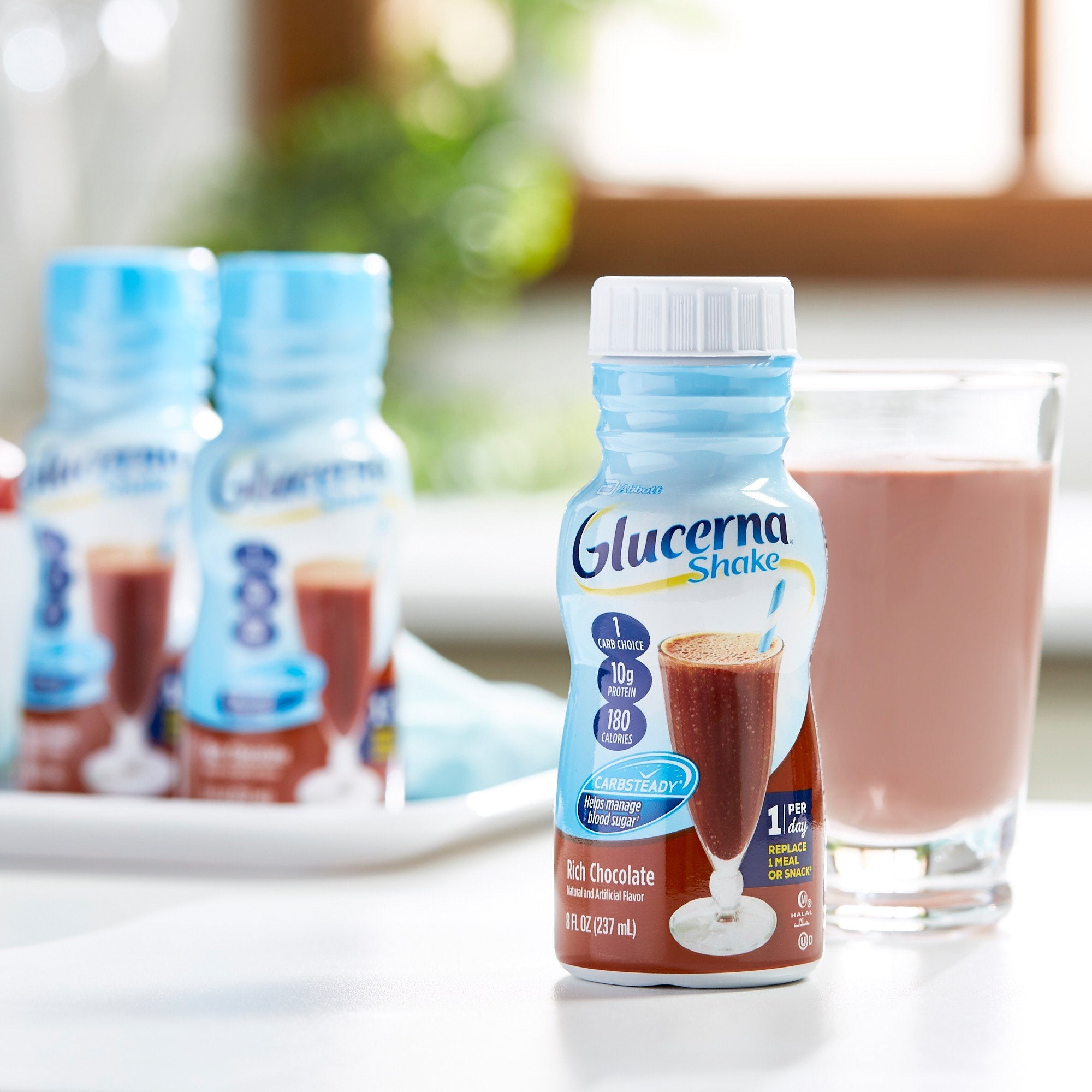 Glucerna Original Shake, Chocolate, 8oz - Diabetic Support Supplement (6 Pack)