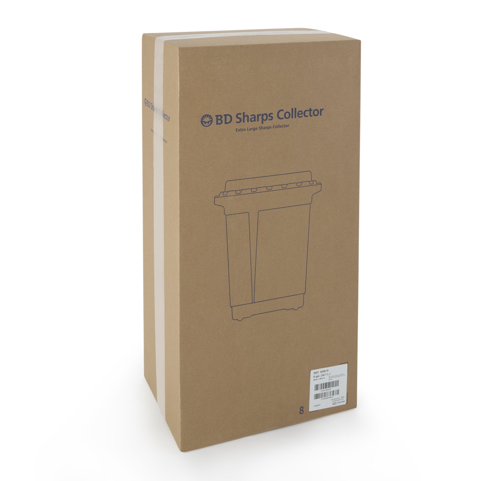 BD Multi-purpose Sharps Container, 18-1/2 x 17-3/4 x 11-3/4 Inch (8 Units)