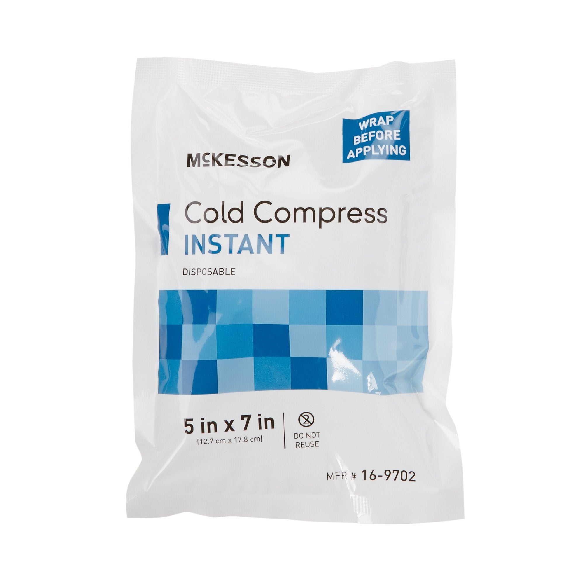 McKesson Instant Cold Packs 5x7" - Quick Pain Relief Compress (24 Pack)