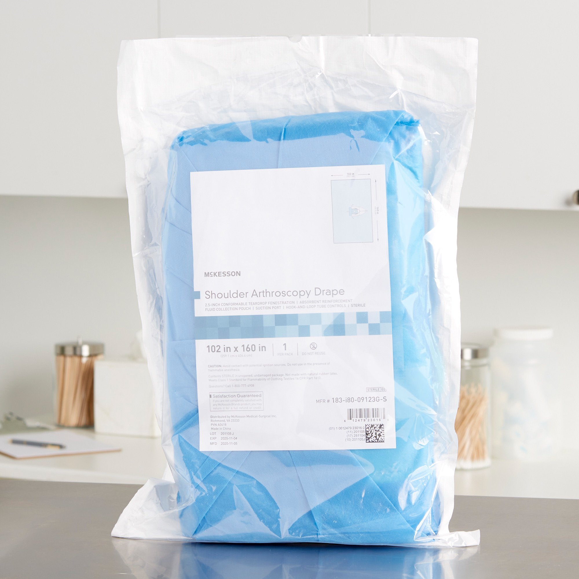 McKesson Sterile Shoulder Arthroscopy Orthopedic Drape, 102 x 160 Inch (1 Unit)