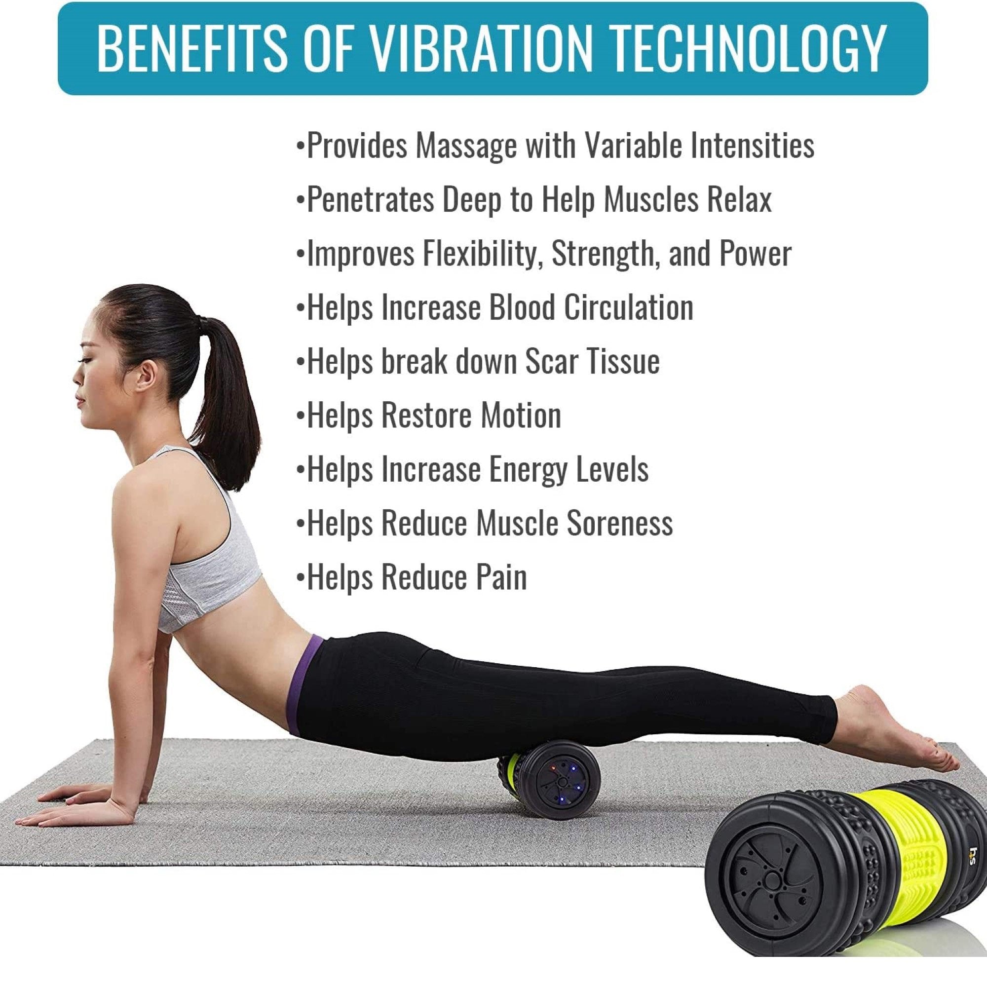 H+S Massaging Foam Roller (1 Unit)