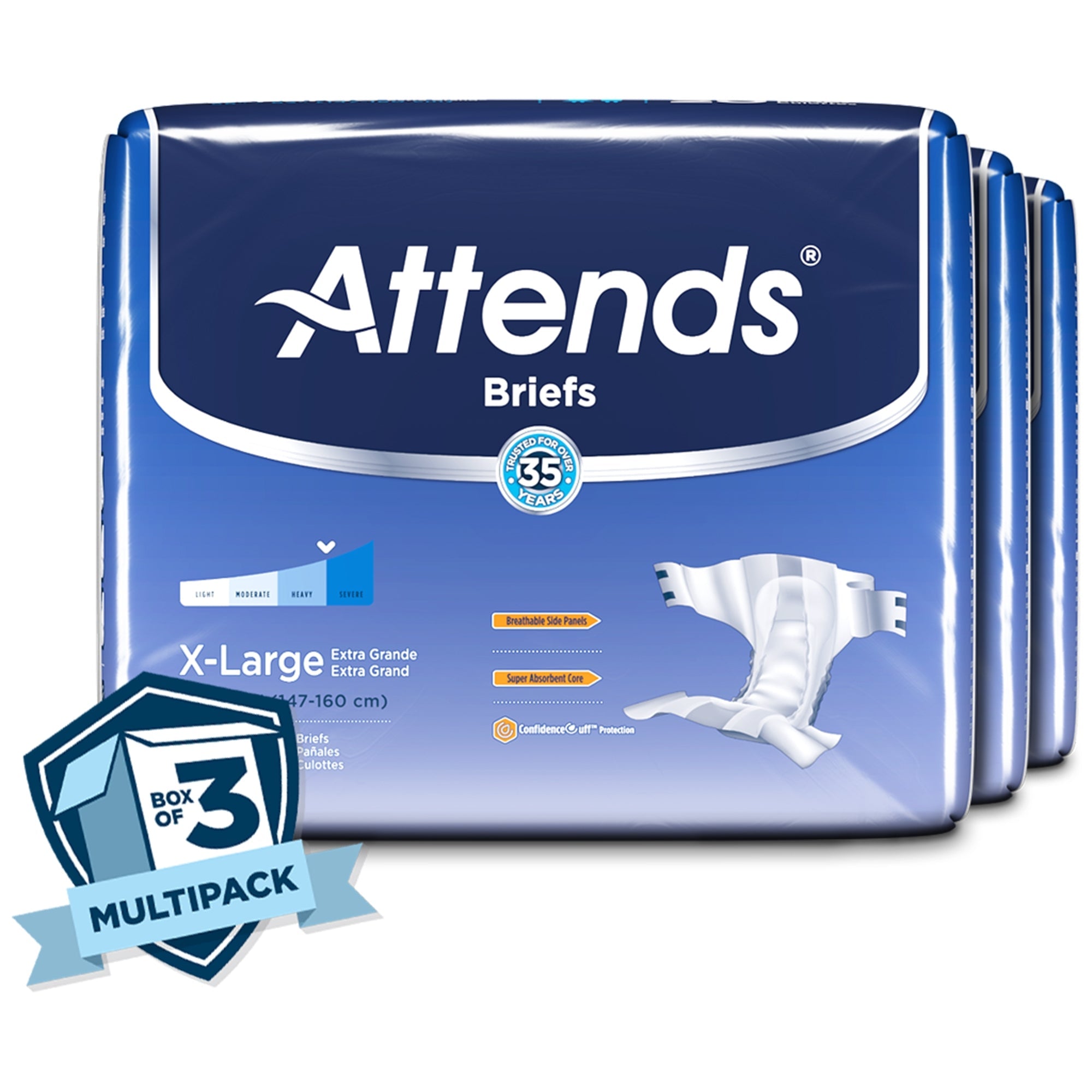 Attends Briefs XL Heavy Absorbency Adult Incontinence Aid - 20 Pack