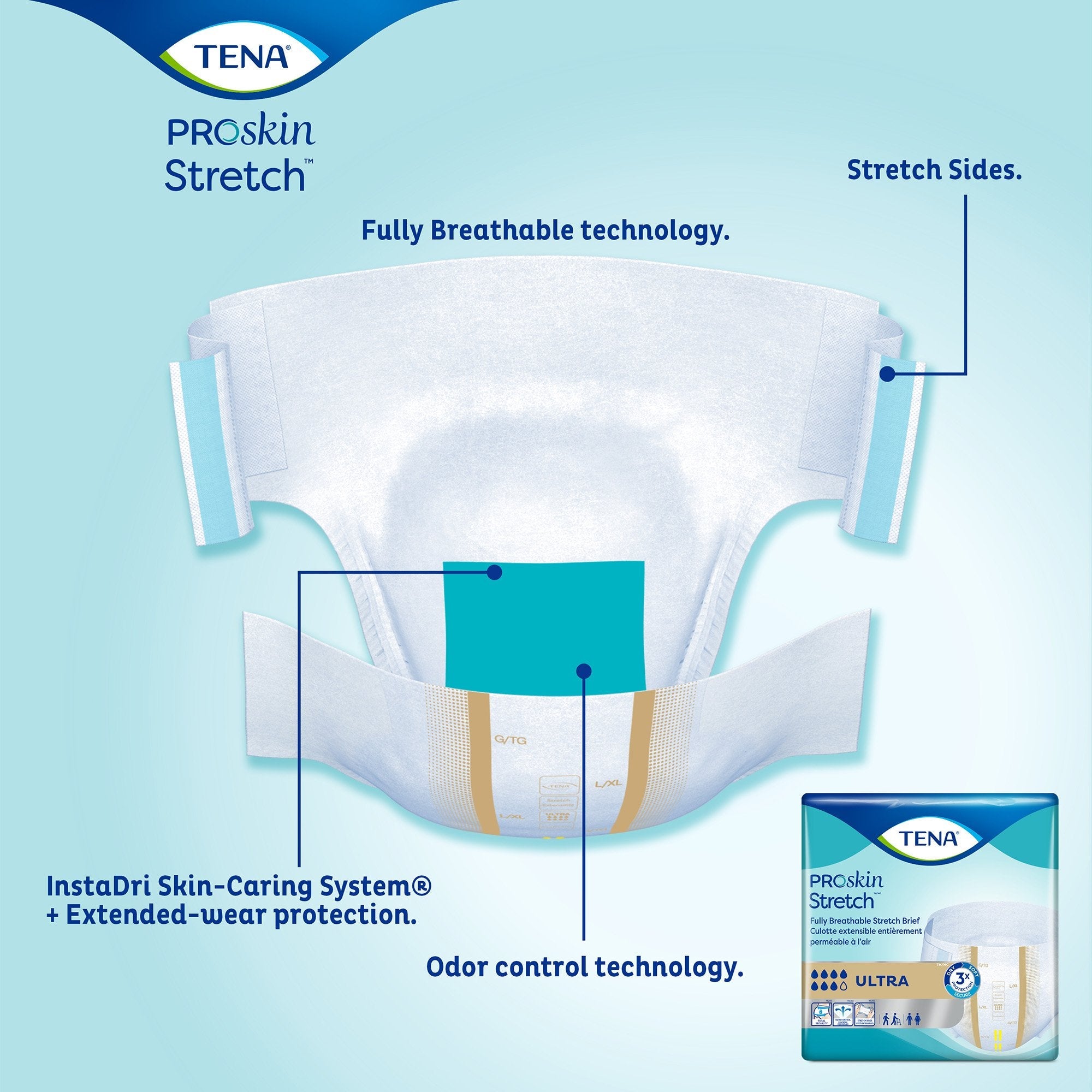 Tena ProSkin Stretch Ultra Incontinence Briefs L/XL - 36 Pack