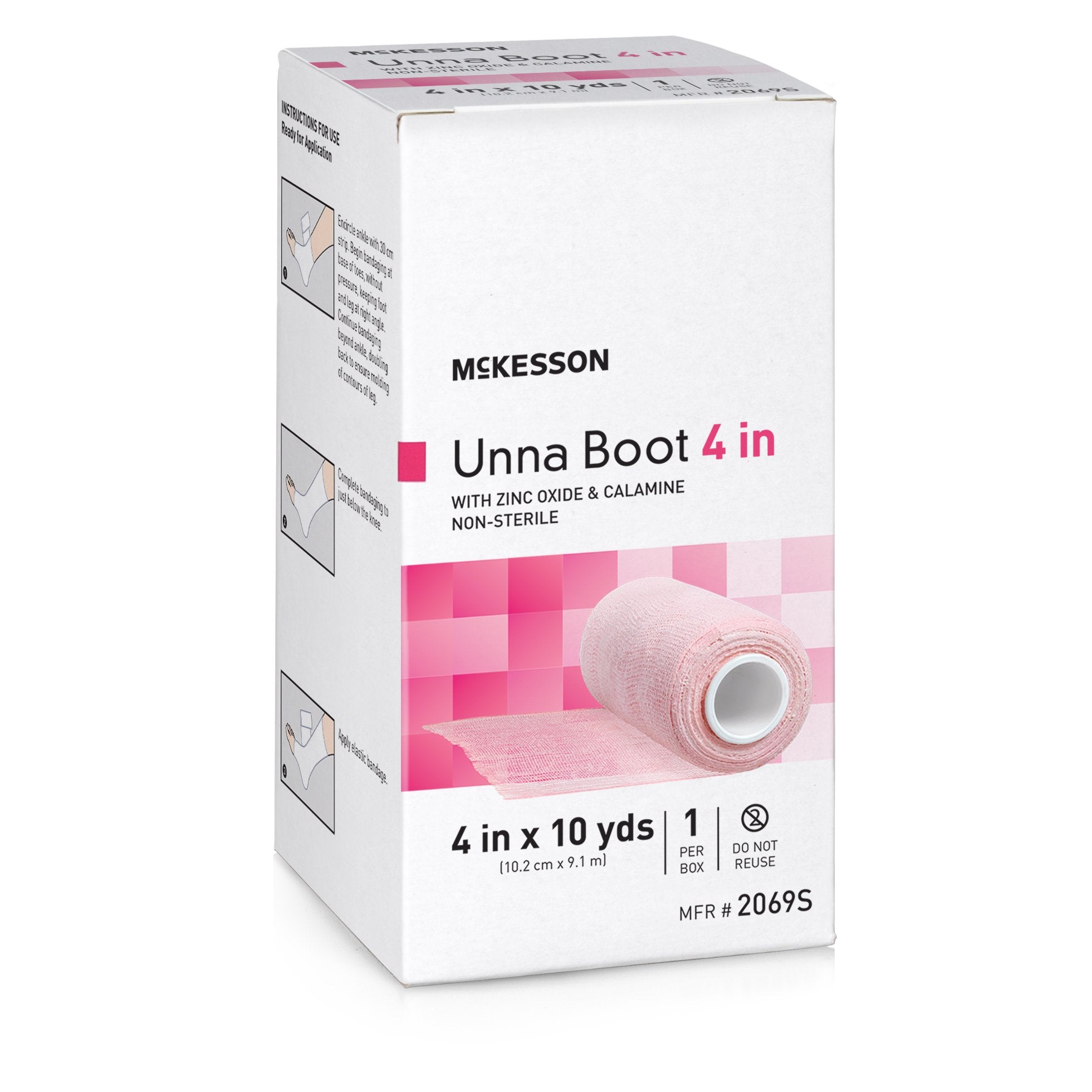 McKesson Zinc Oxide / Calamine Unna Boot, 4 Inch x 10 Yard (12 Units)