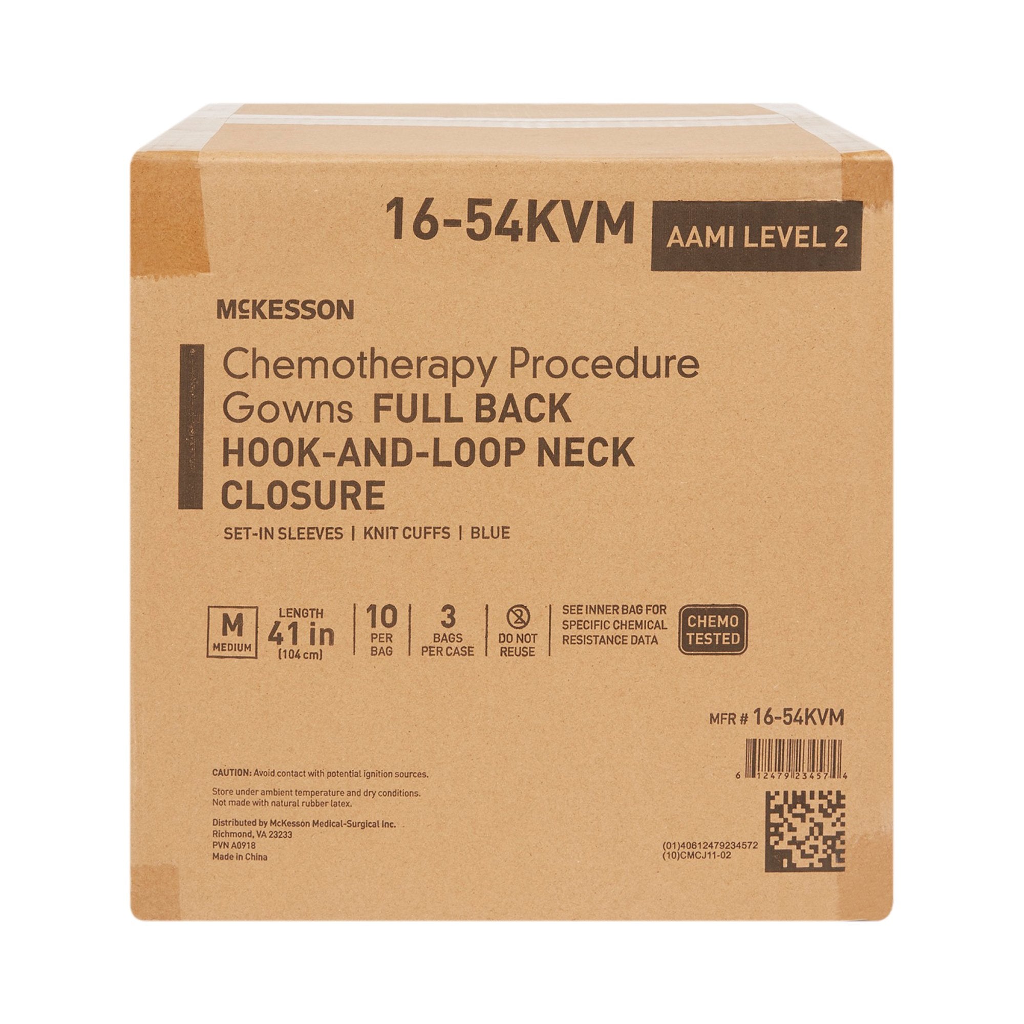 McKesson Full Back Chemotherapy Procedure Gown, Medium (30 Units)