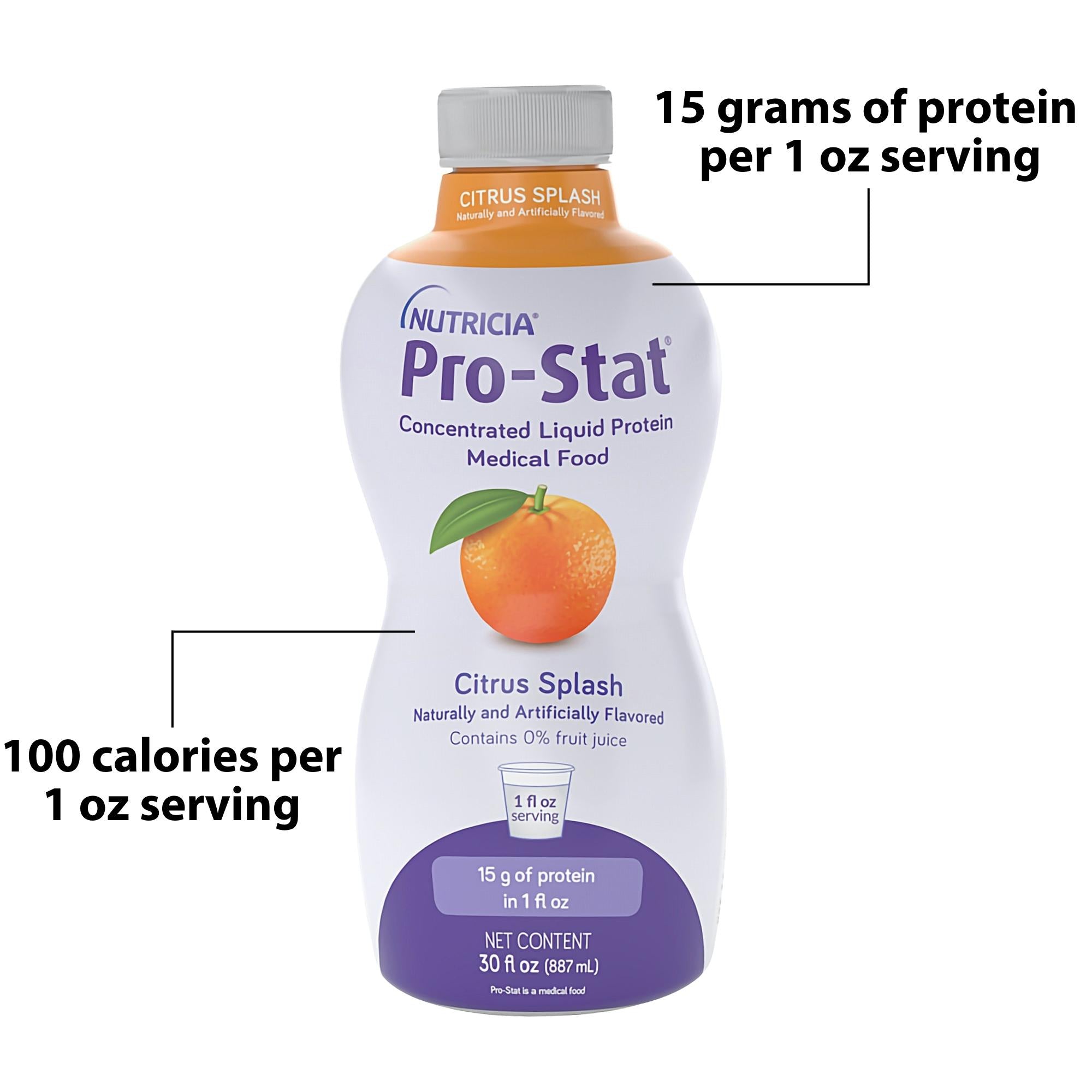 Pro-Stat Sugar-Free Citrus Liquid Protein, Rapid Absorption, 30oz