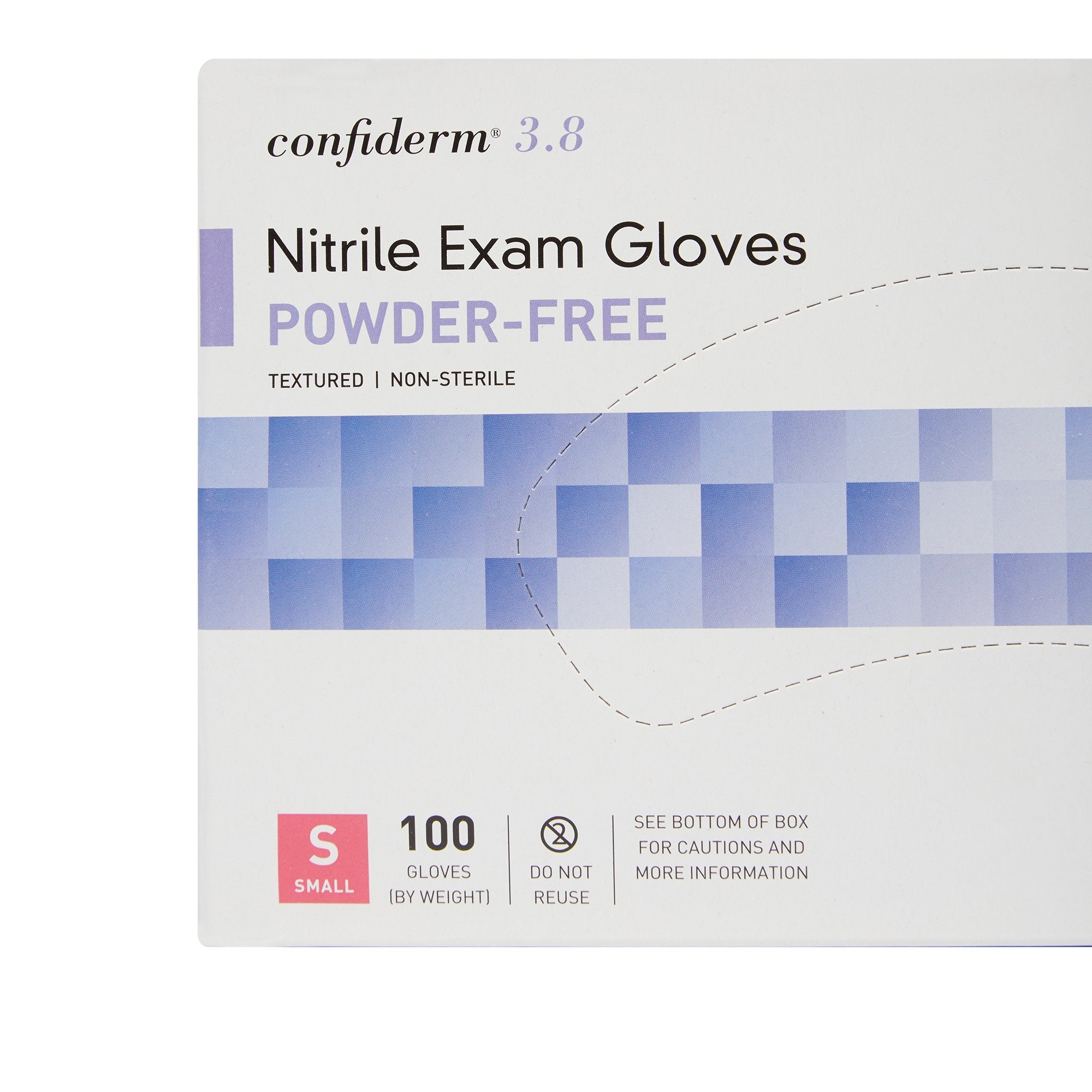 McKesson Confiderm® 3.8 Small Nitrile Exam Gloves, Blue - 100 Pack
