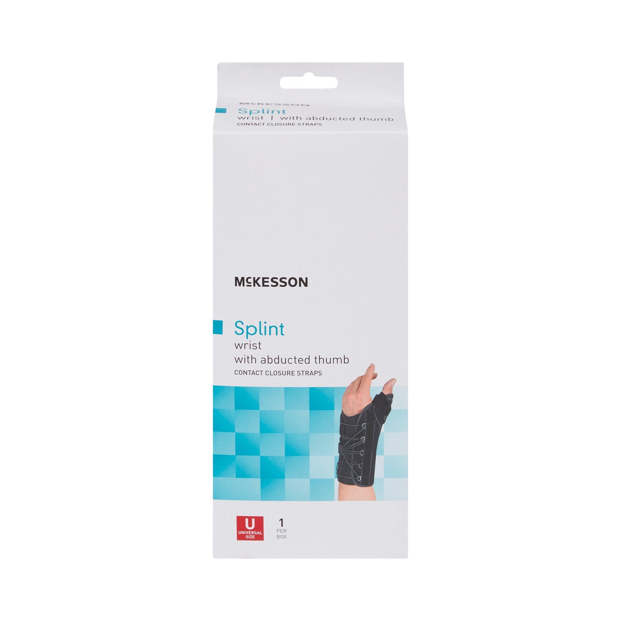 McKesson Right Wrist Splint with Abducted Thumb, One Size Fits Most (1 Unit)