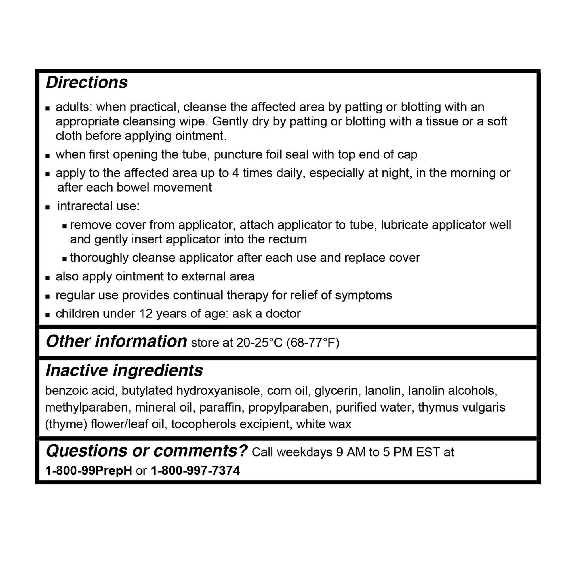 Preparation H Hemorrhoidal Ointment, 1-ounce tube (1 Unit)