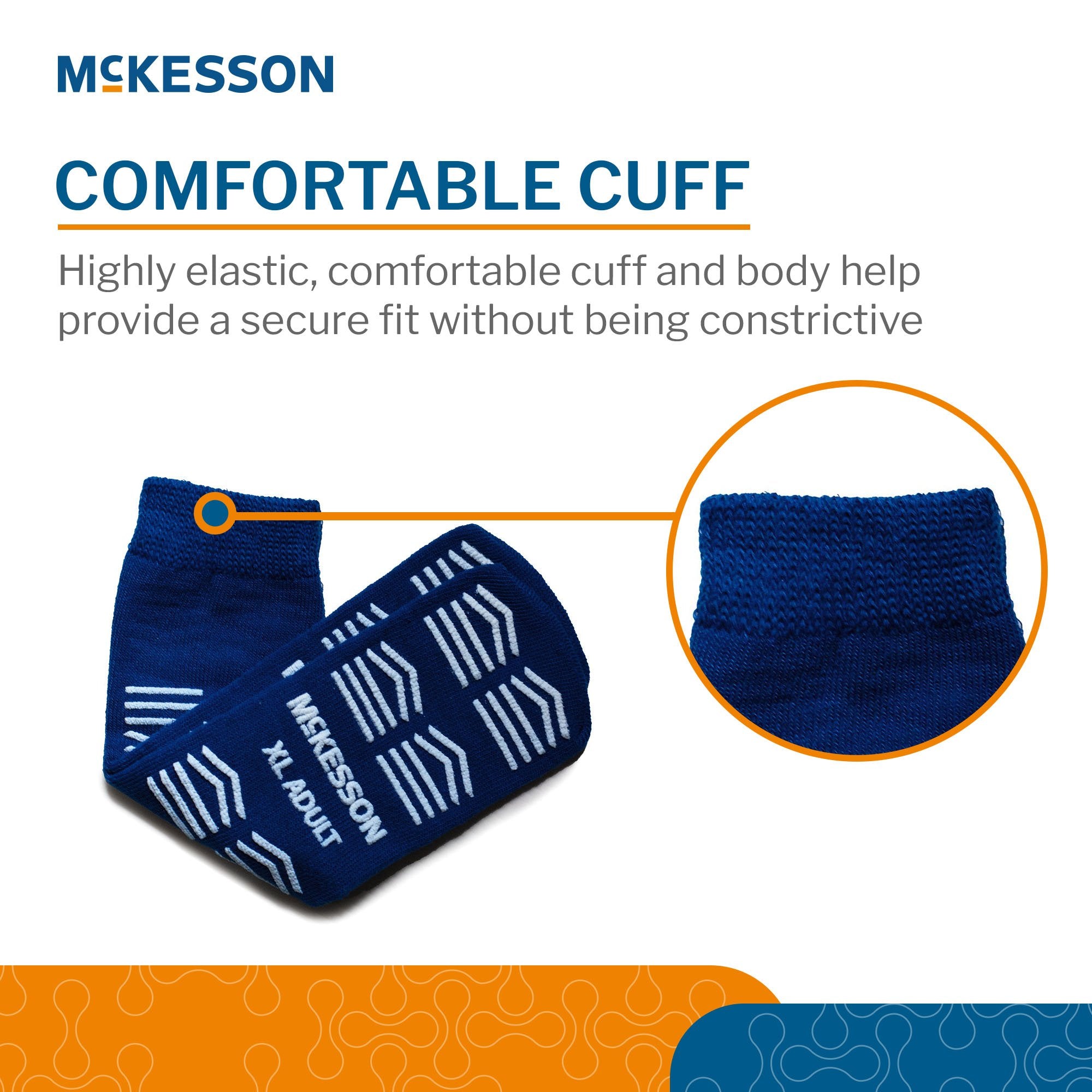 Slipper Socks McKesson Unisex Adult X-Large Double Tread Single Patient Use Royal Blue - image 5
