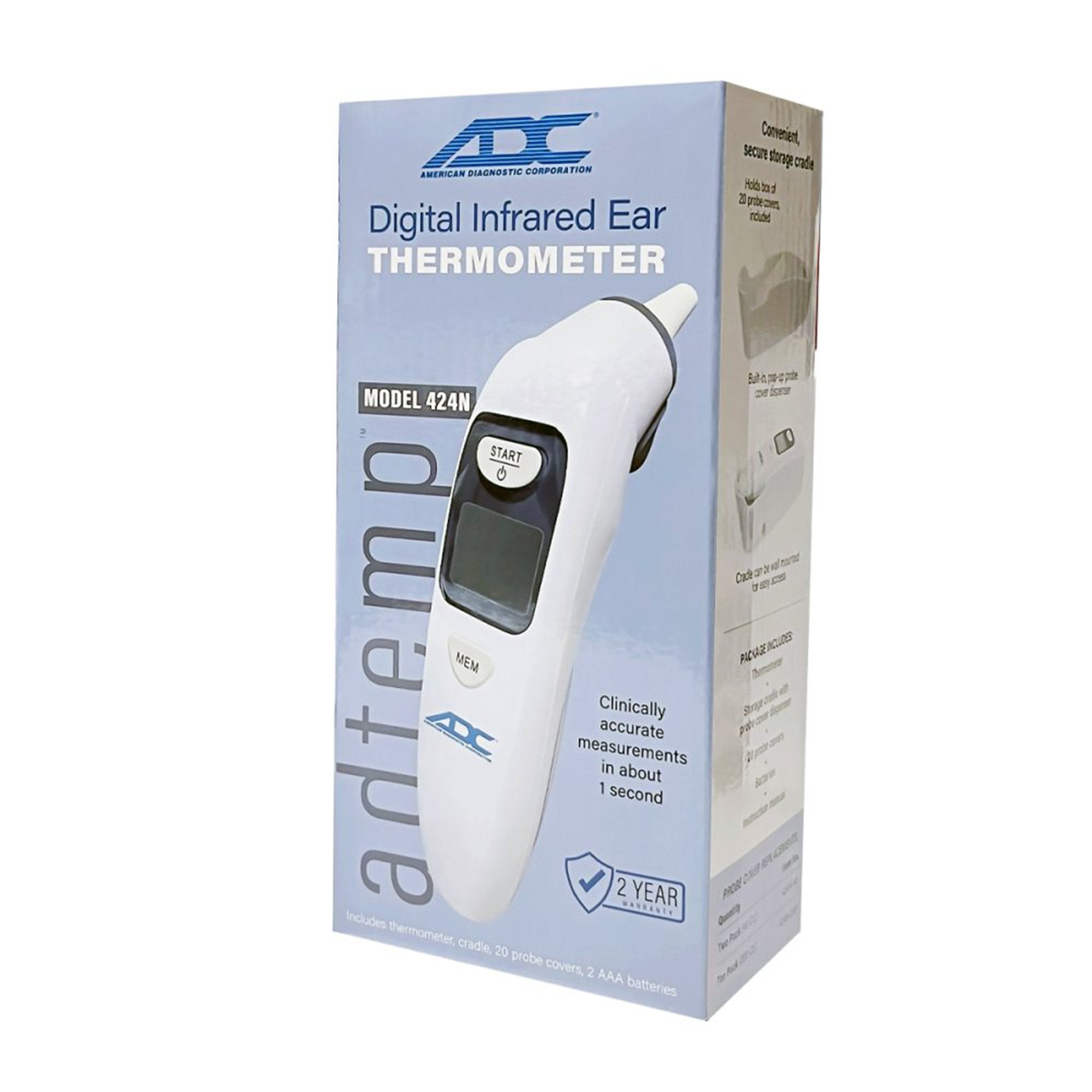 Digital Stick Thermometer Adtemp™ 424 Ear Probe Handheld - image 3