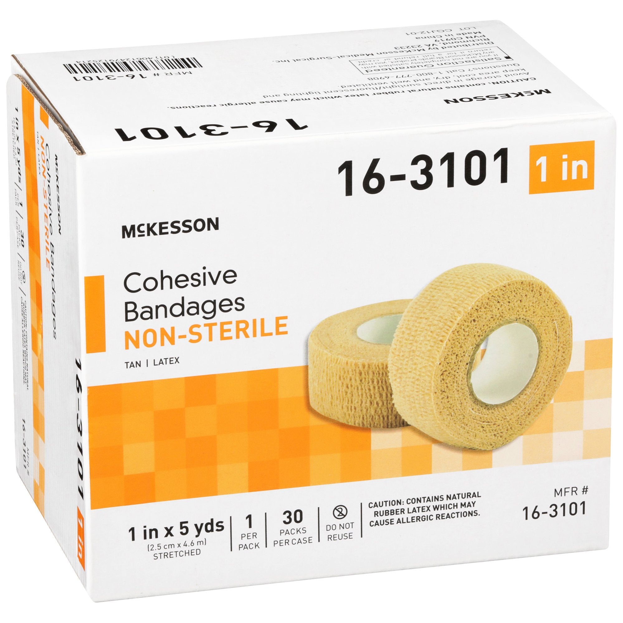 Cohesive Bandage McKesson 1 Inch X 5 Yard Self-adherent Closure Tan NonSterile Standard Compression - image 7