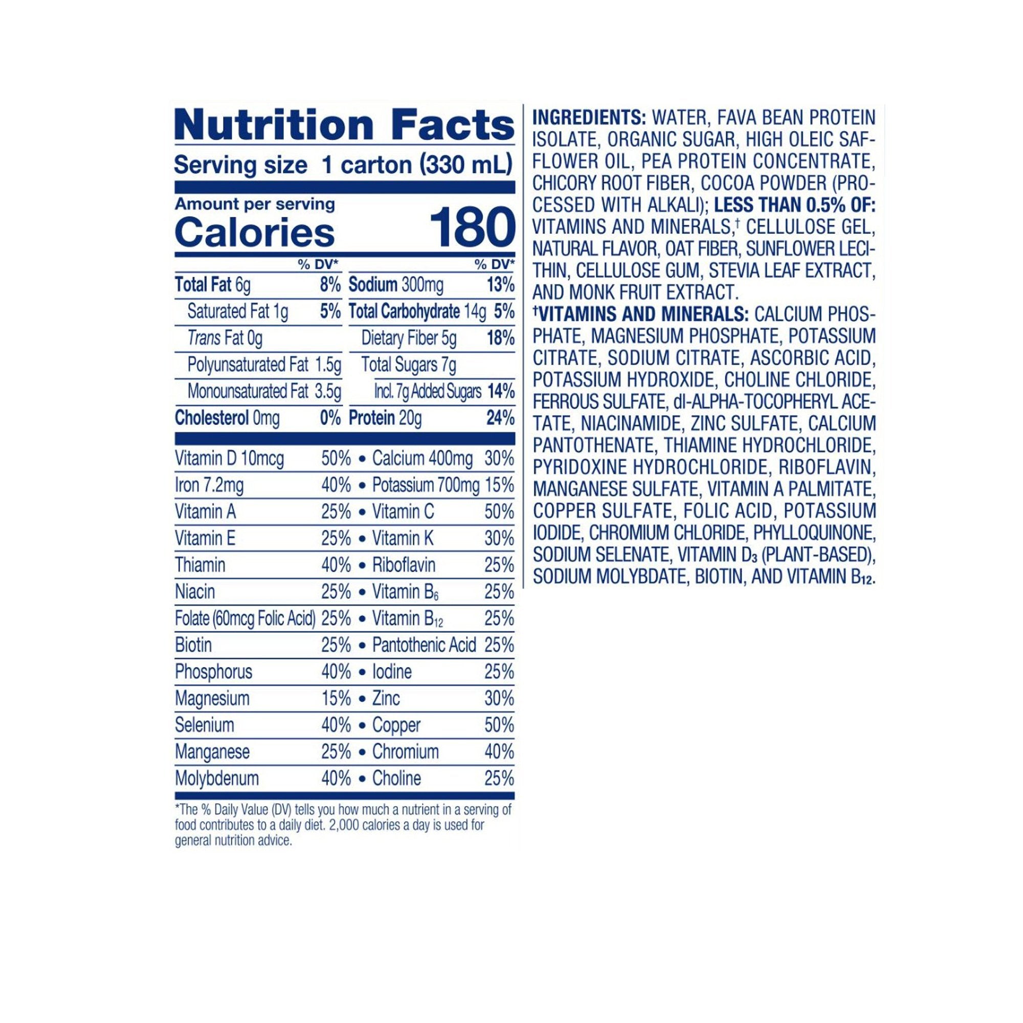 Oral Supplement Ensure® Plant Based Protein Nutrition Shake Chocolate Flavor Liquid 11 oz. Carton