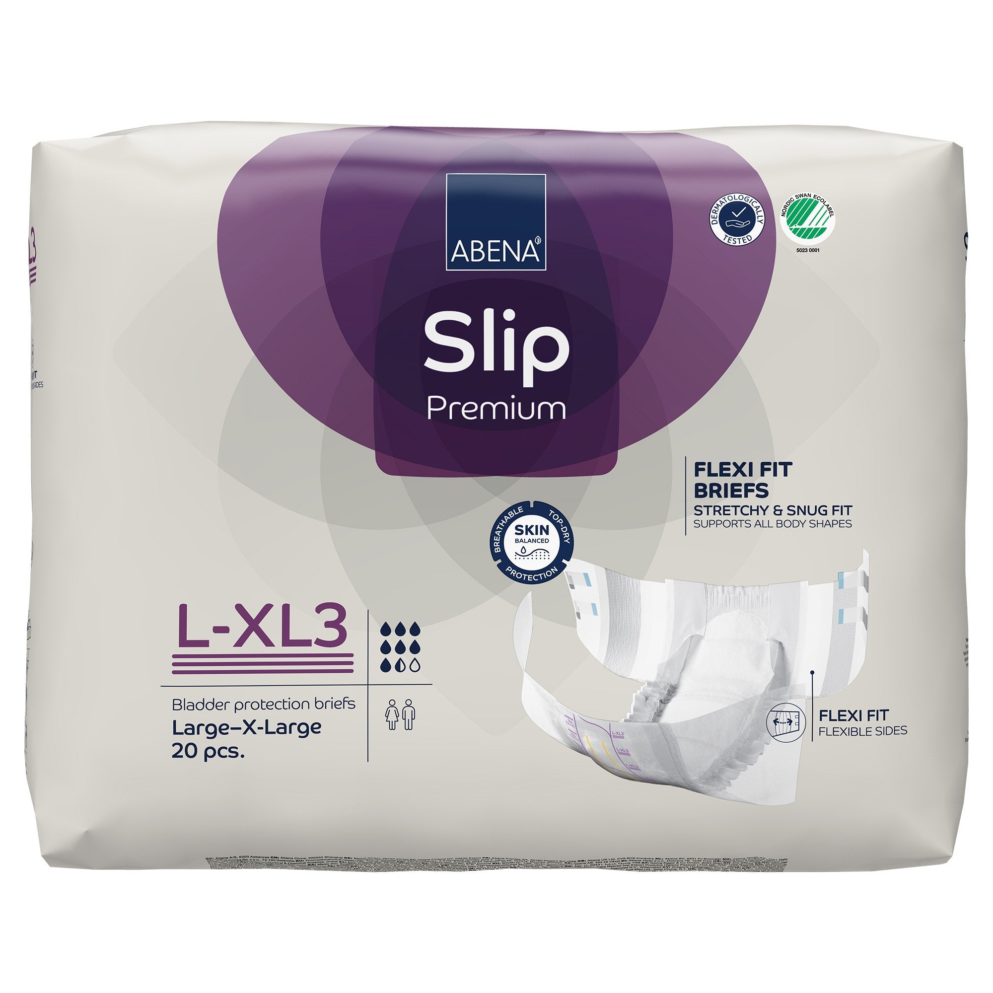 Incontinence Brief Abena Slip Flexi Fit Adult Large / X-Large Unisex Disposable Heavy Absorbency - image 2
