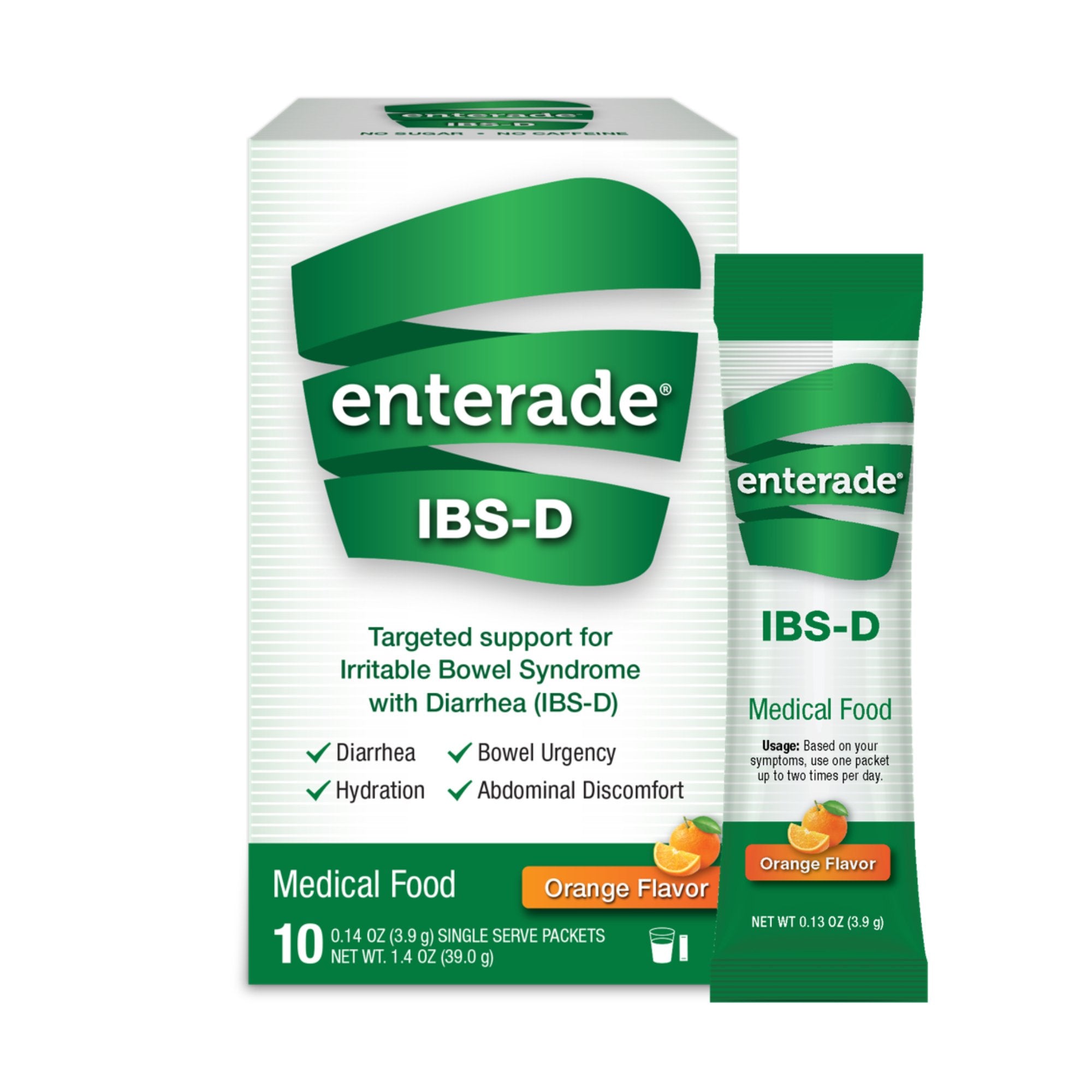 Oral Supplement enterade® IBS-D Orange Flavor Powder 0.14 oz. Individual Packet
