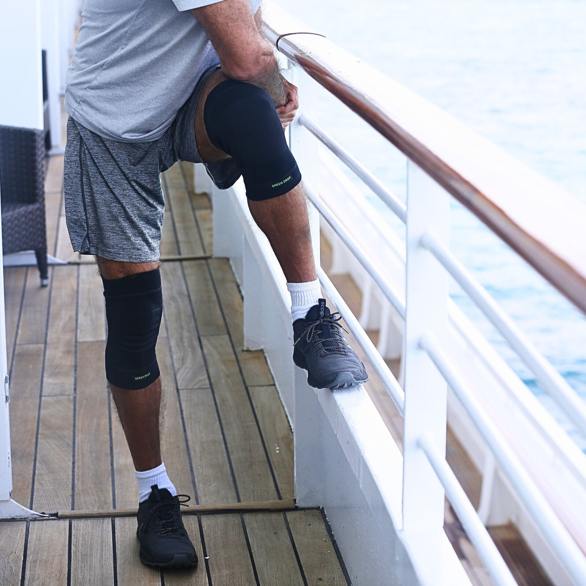 Knee Support Green Drop™ Large / X-Large Pull-On 16 to 19 Inch Thigh Circumference Left or Right Knee - image 5