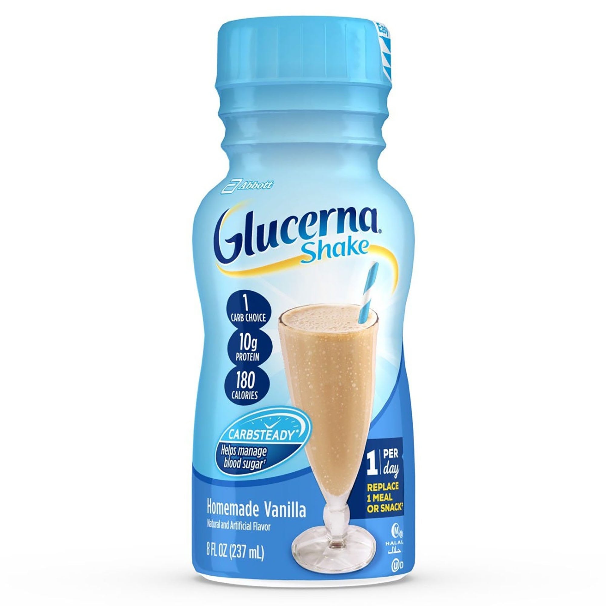 Glucerna® Original Shake, Vanilla Flavor, 8-ounce bottle