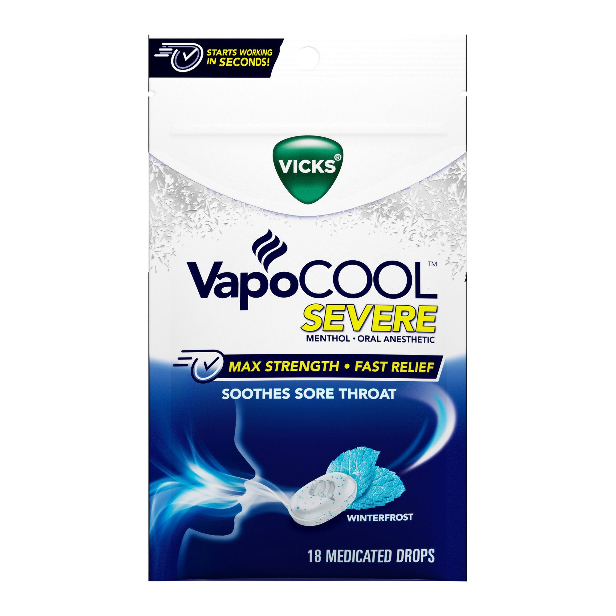 Vicks VapoCool Severe Medicated Drops Winterfrost