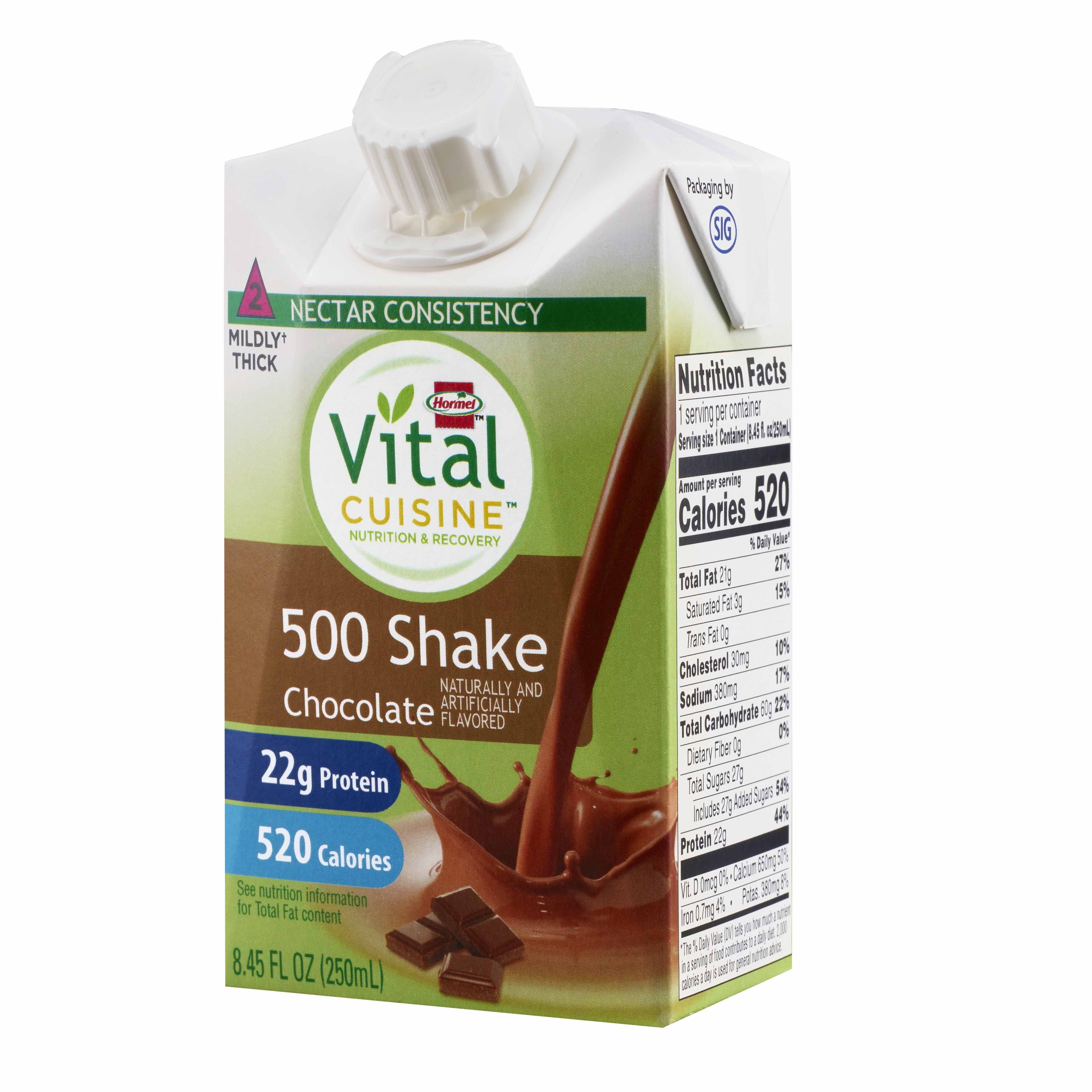 Oral Supplement Hormel Vital Cuisine® 500 Shakes Chocolate Flavor Liquid 8.45 oz. Carton - image 3