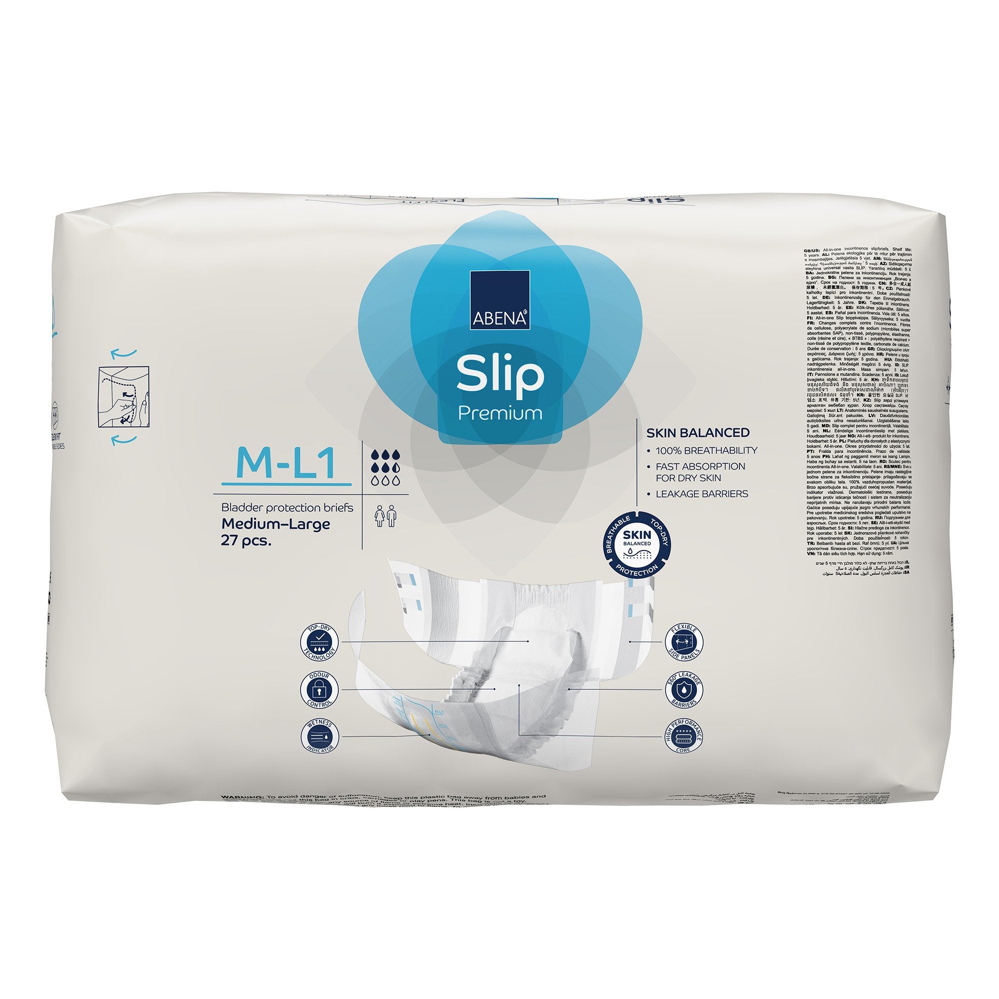 Incontinence Brief Abena Slip Flexi Fit Adult Medium / Large Unisex Disposable Moderate Absorbency - image 5