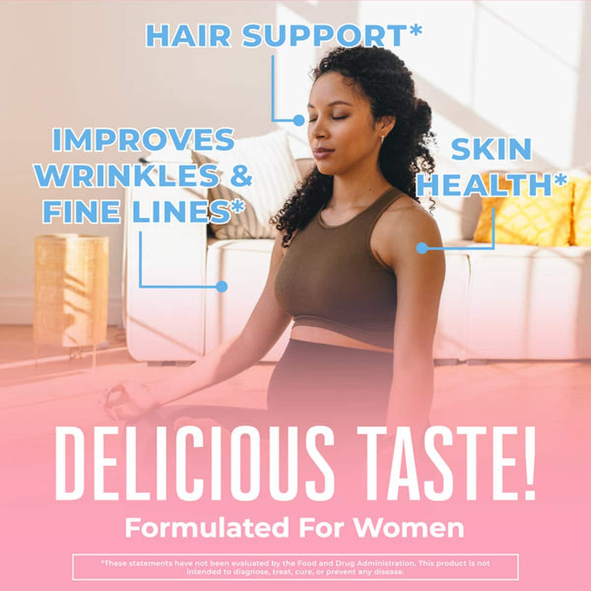 Multivitamin Supplement Mary Ruth's® Women's Multivitamin + Hair Growth Liposomal Vitamin A / D / E / Biotin 500 mcg - 25 mcg - 7 mg - 10,000 mcg Strength Liquid 15.22 oz. Peach Flavor - image 5